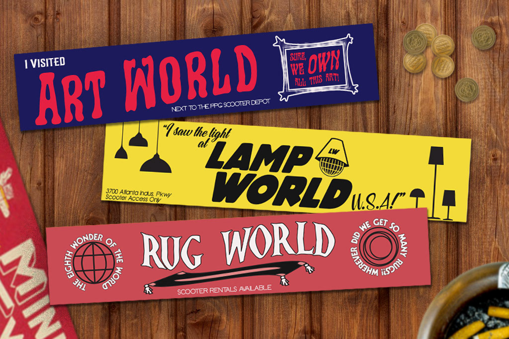 3 individual stickers