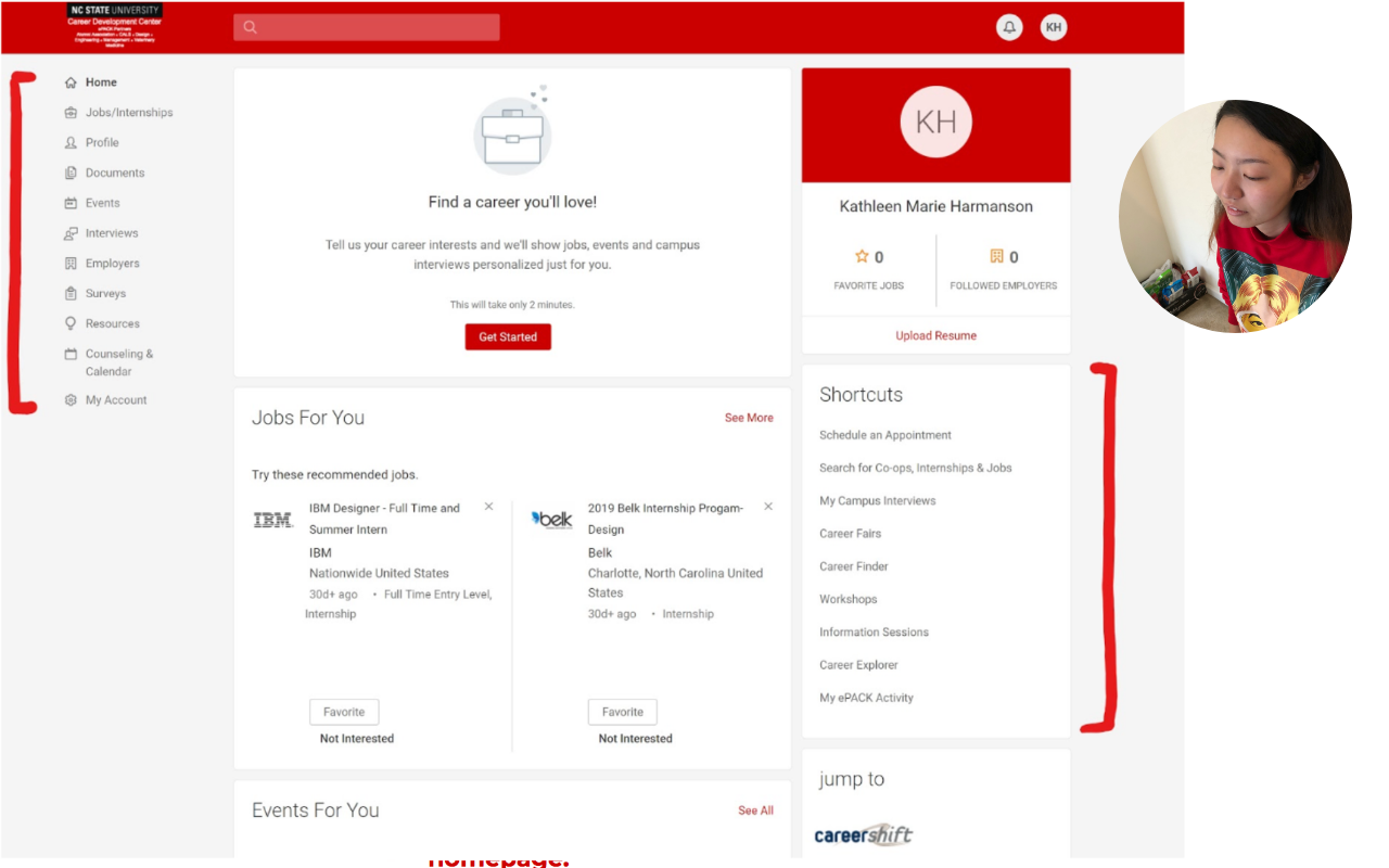 User Takes an overall look at the layout and is confused by the amount of tasks