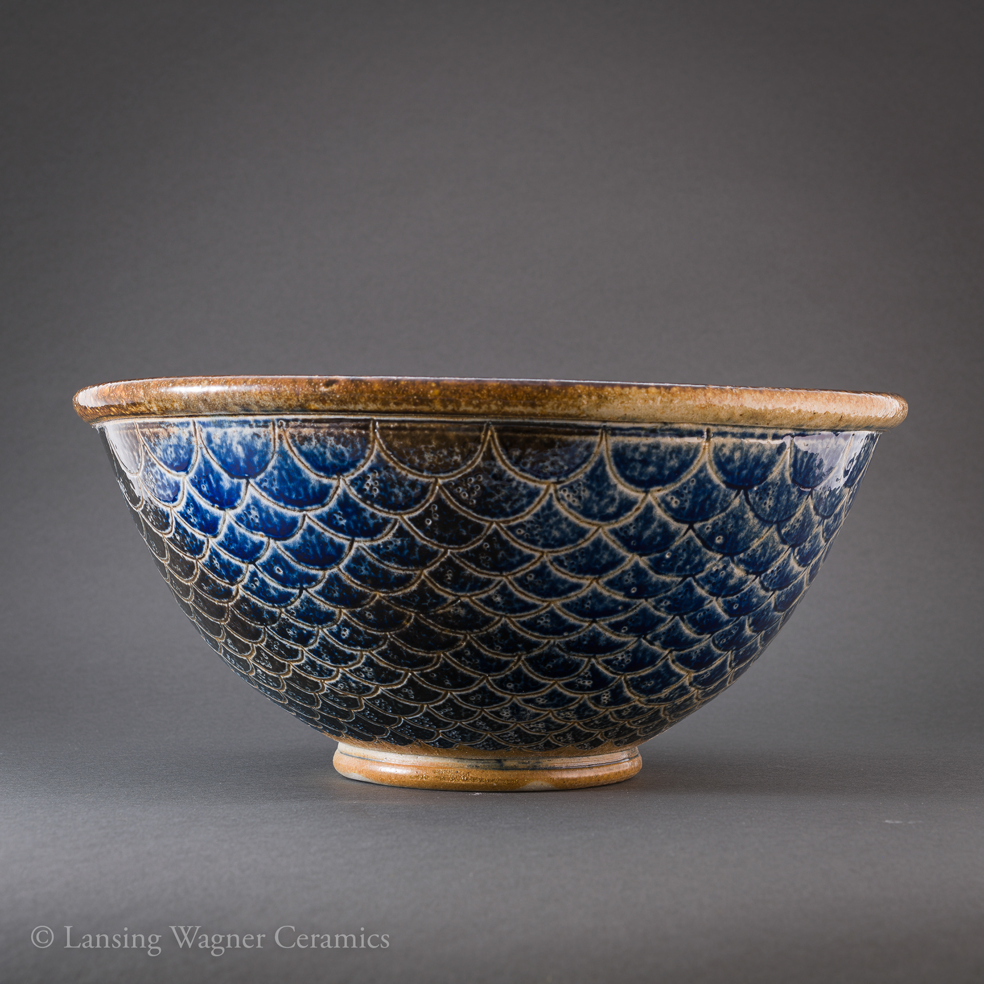 Fish Scale Bowl 11" D x 5" H
