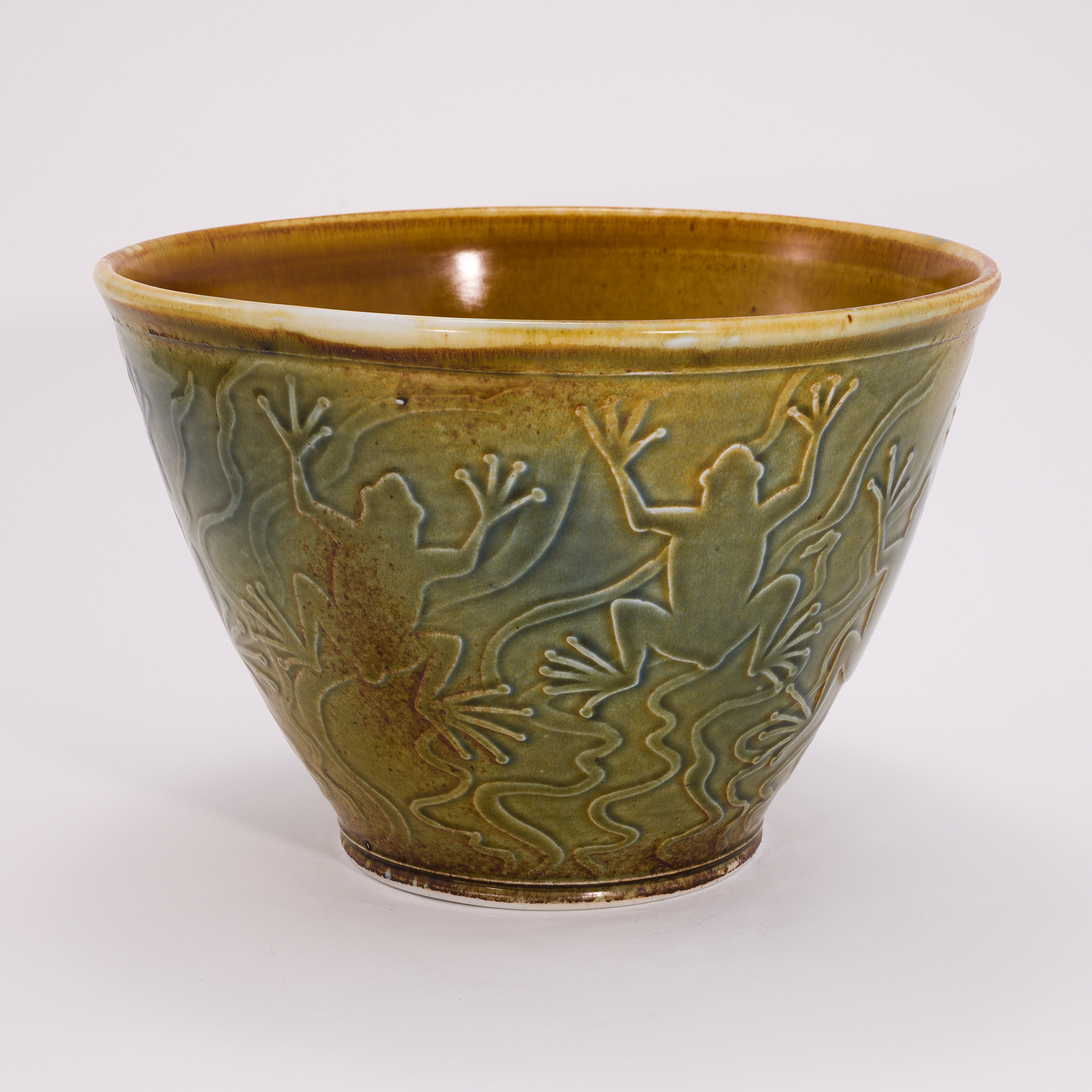 Frog Bowl, Celadon on Porcelain