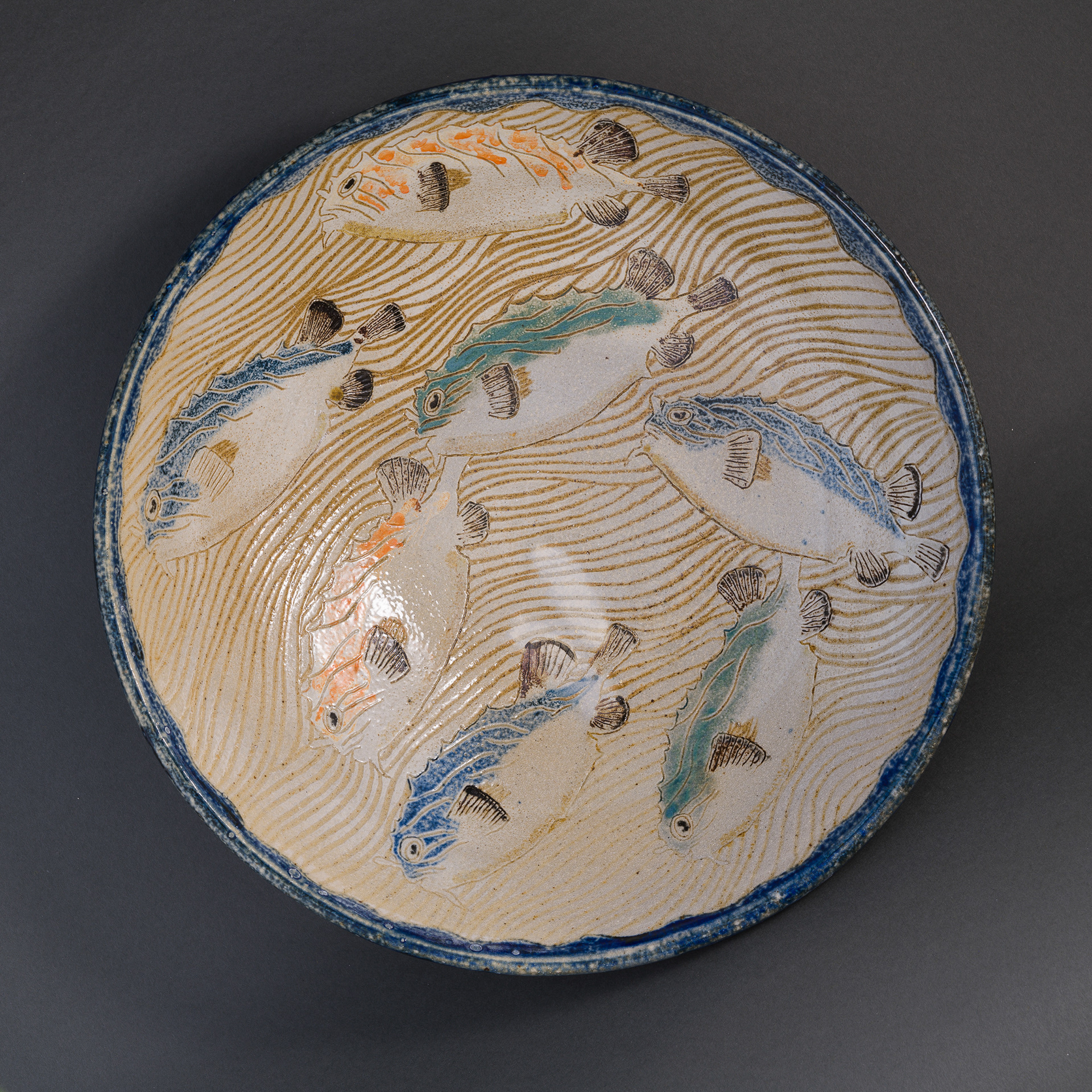 Puffer Fish Bowl 12.5" D x 4" H (sold)