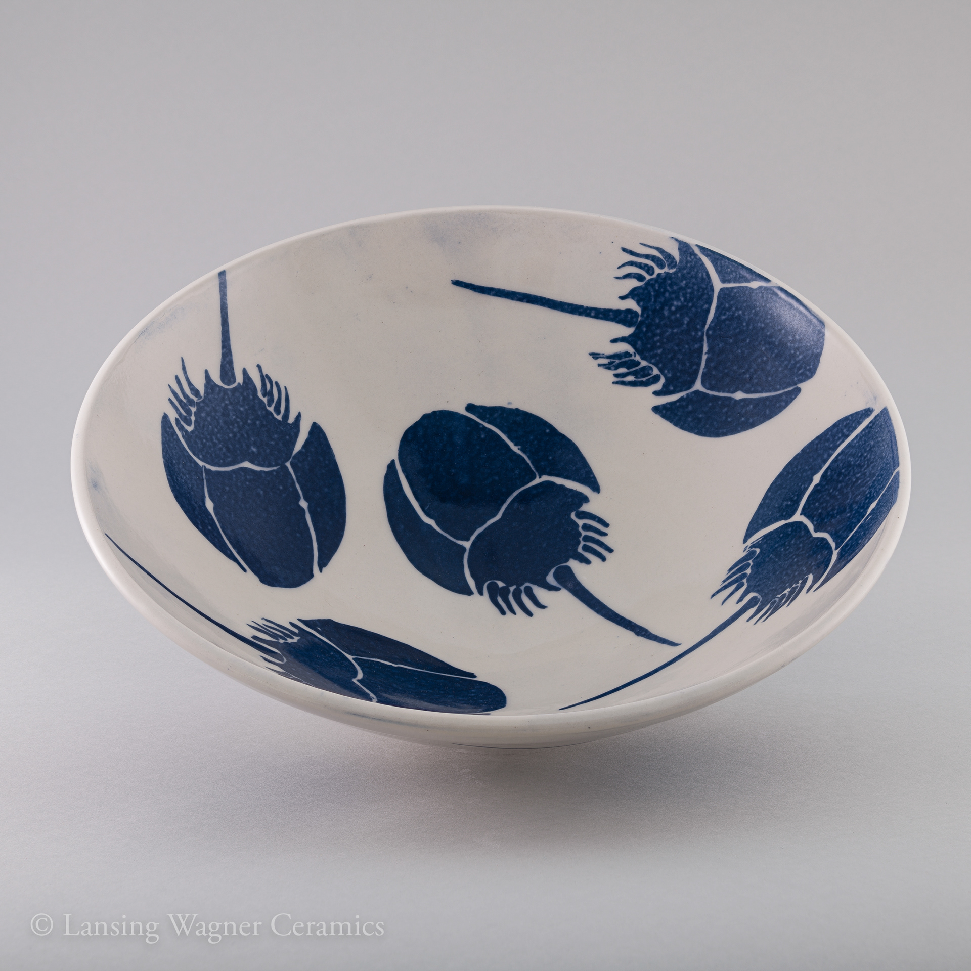 Horseshoe Crab Bowl 11" D x 4" H (sold)