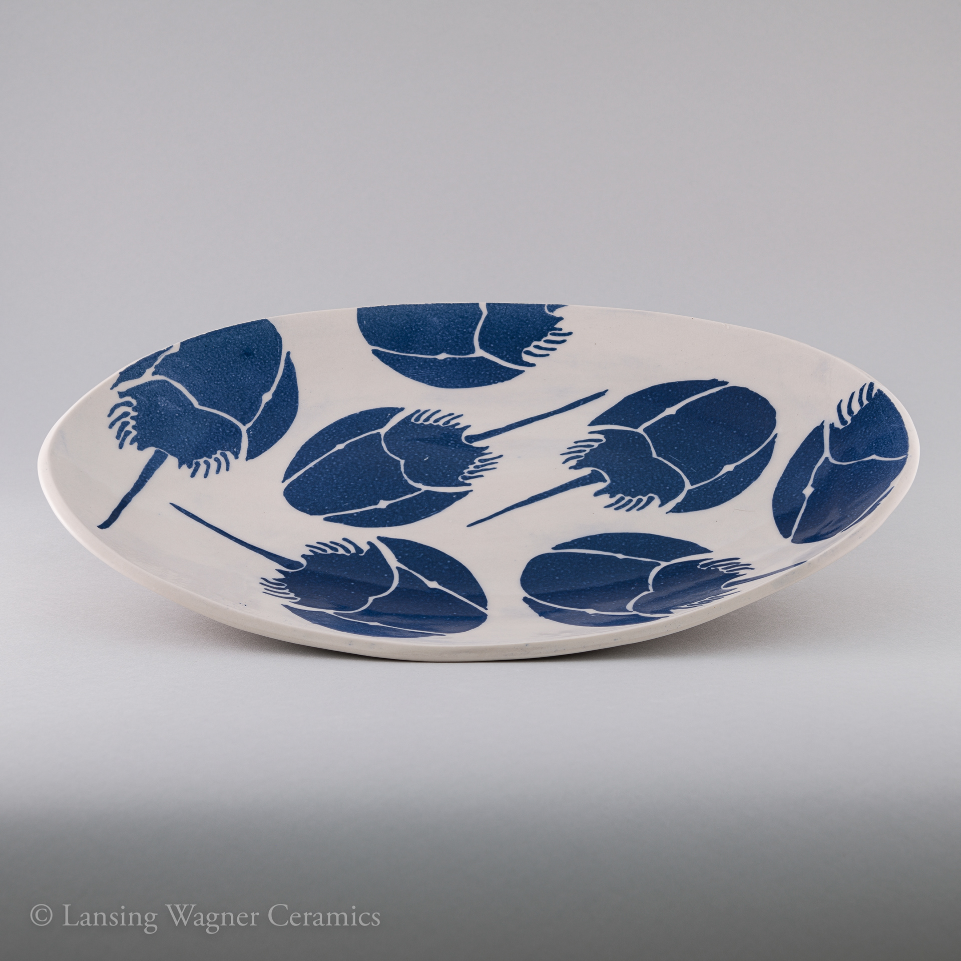 Horseshoe Crab Tray 15.5"L x 10" W x 1" H (sold)