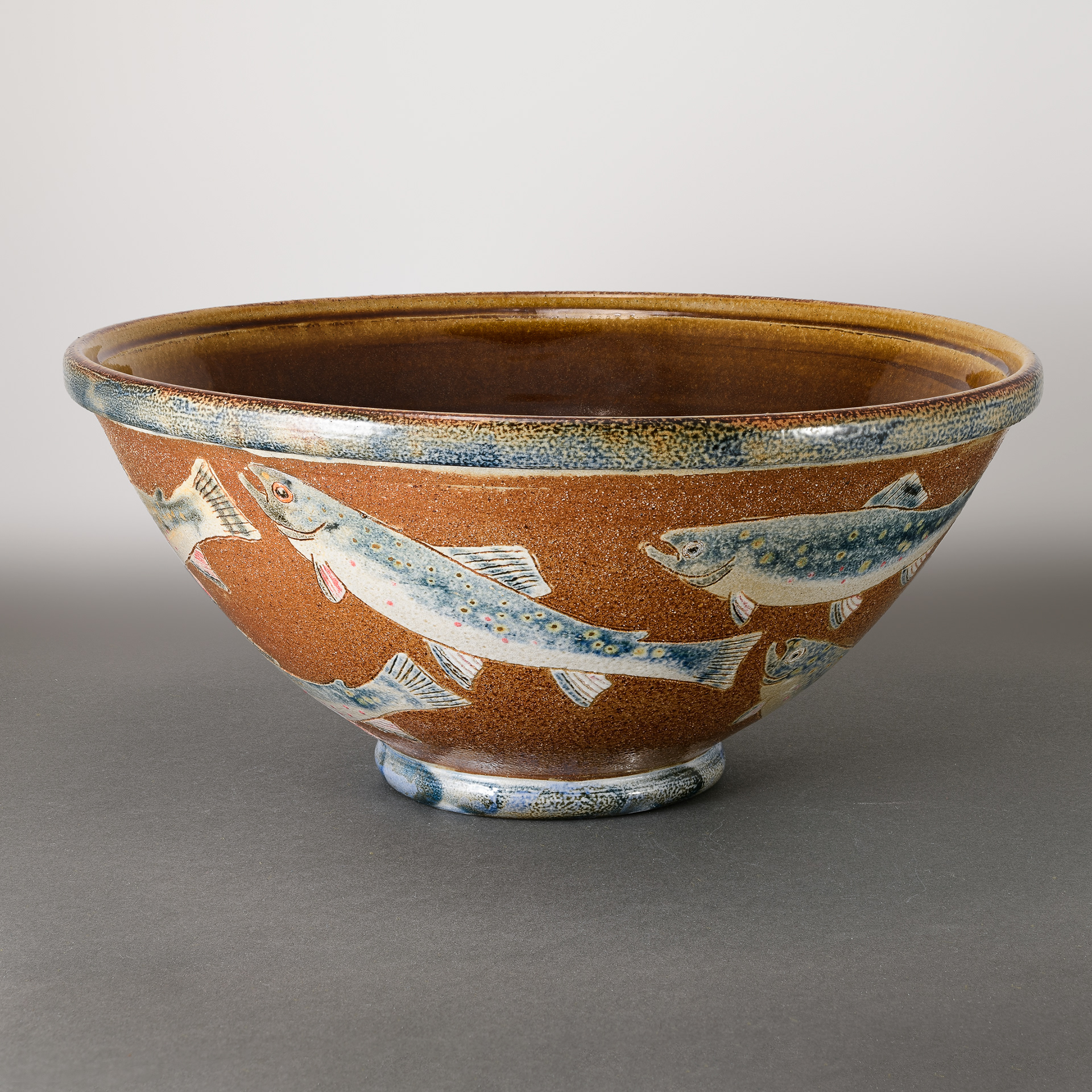 Salmon bowl 11" D x 5" H (sold)