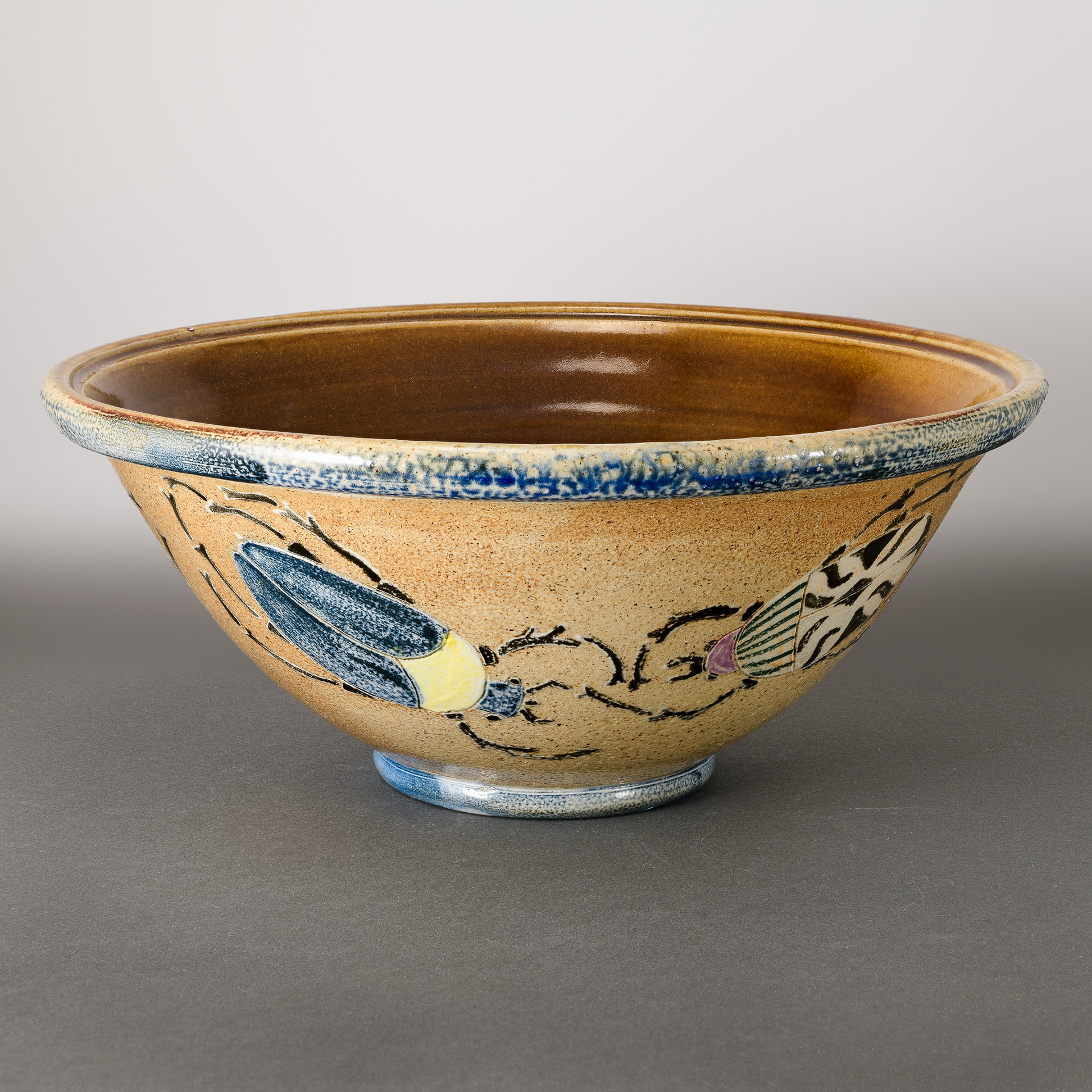 Scarab bowl 11" D x 4" H (sold)
