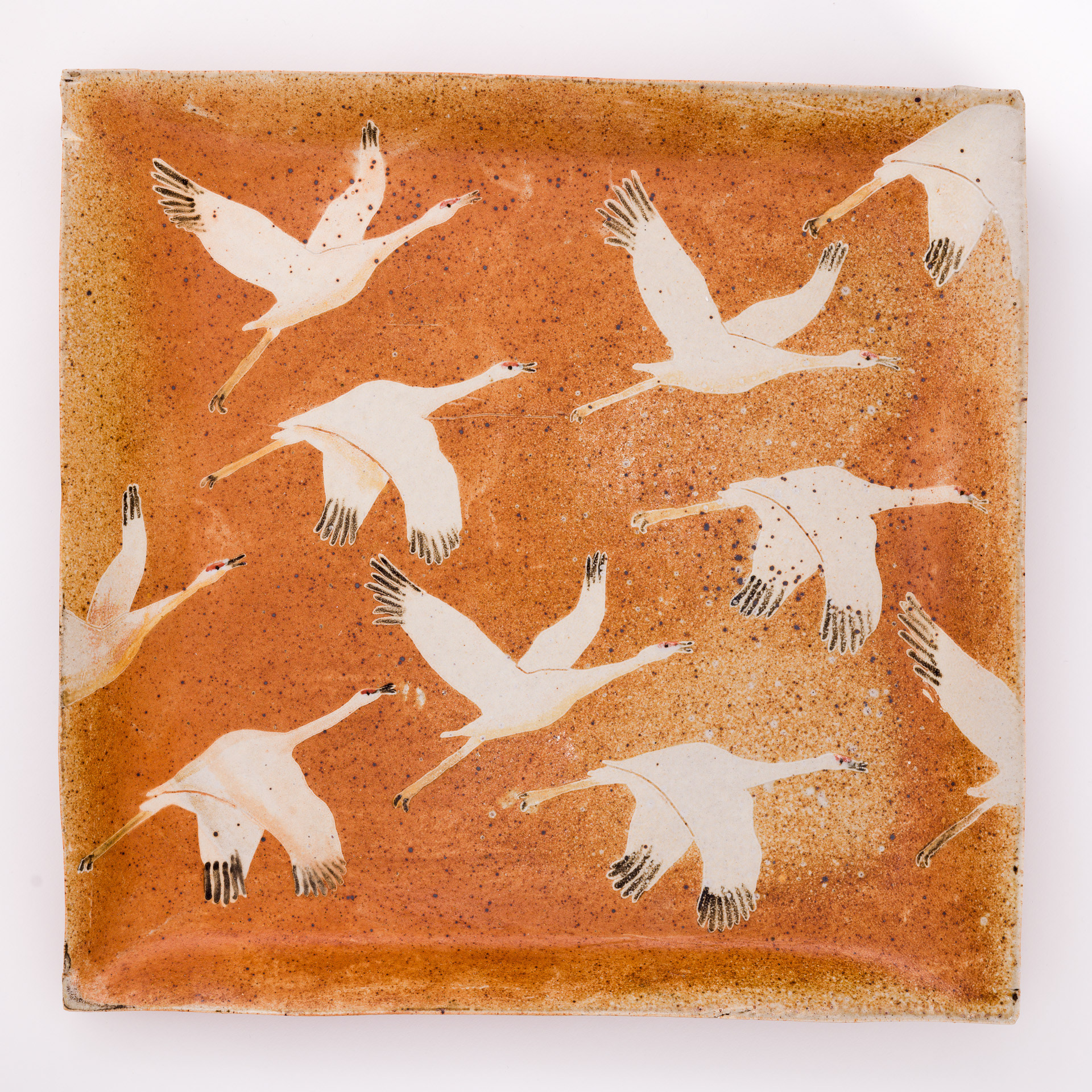 Crane Tray, Soda Fired Stoneware