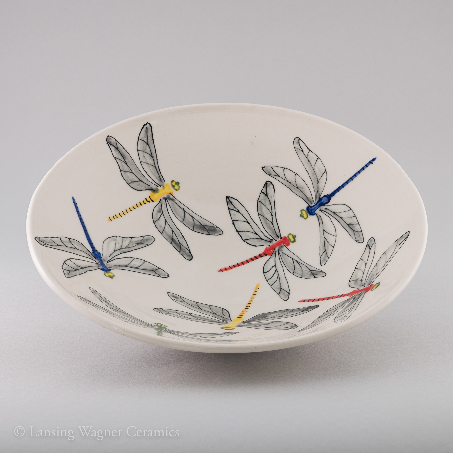Dragonfly Bowl 12" D x 3.5" H