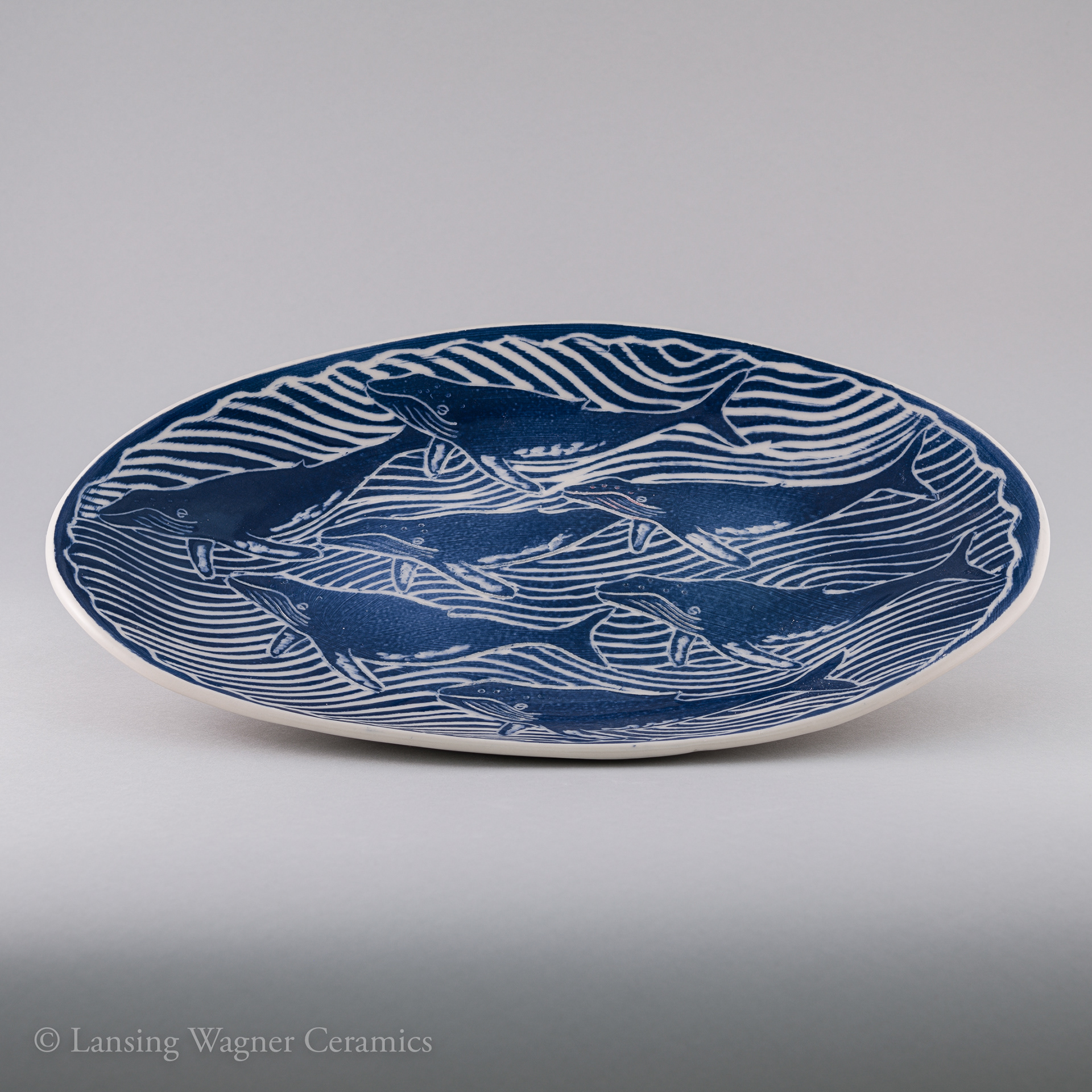 Humpback Whale Tray 15.5"L x 10" W x 1" H