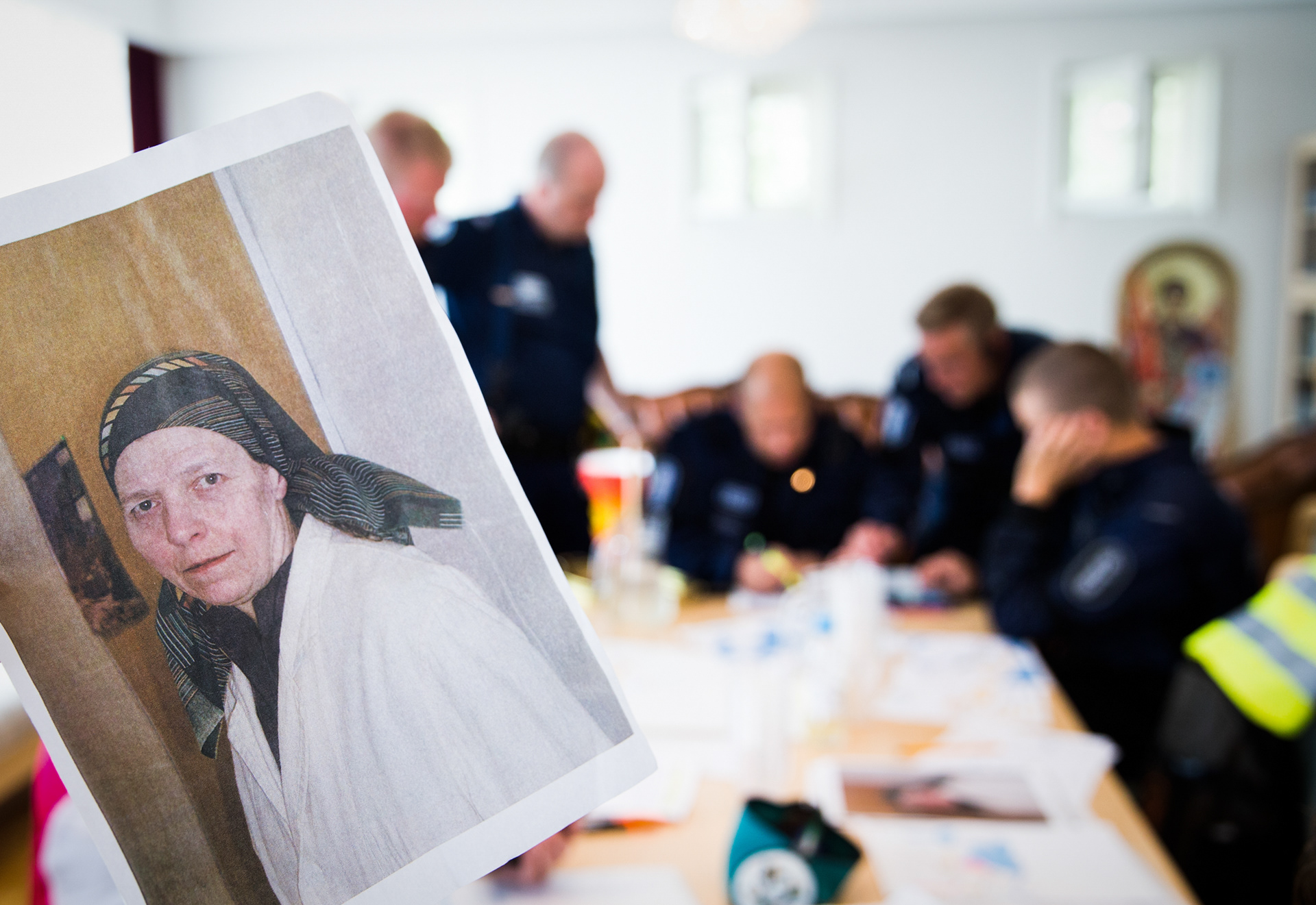 Kadonnut nunna - Etsinnät Heinävedellä, Lintulan luostarin viereinen maatila, poliisi Jarmo Sievänen.