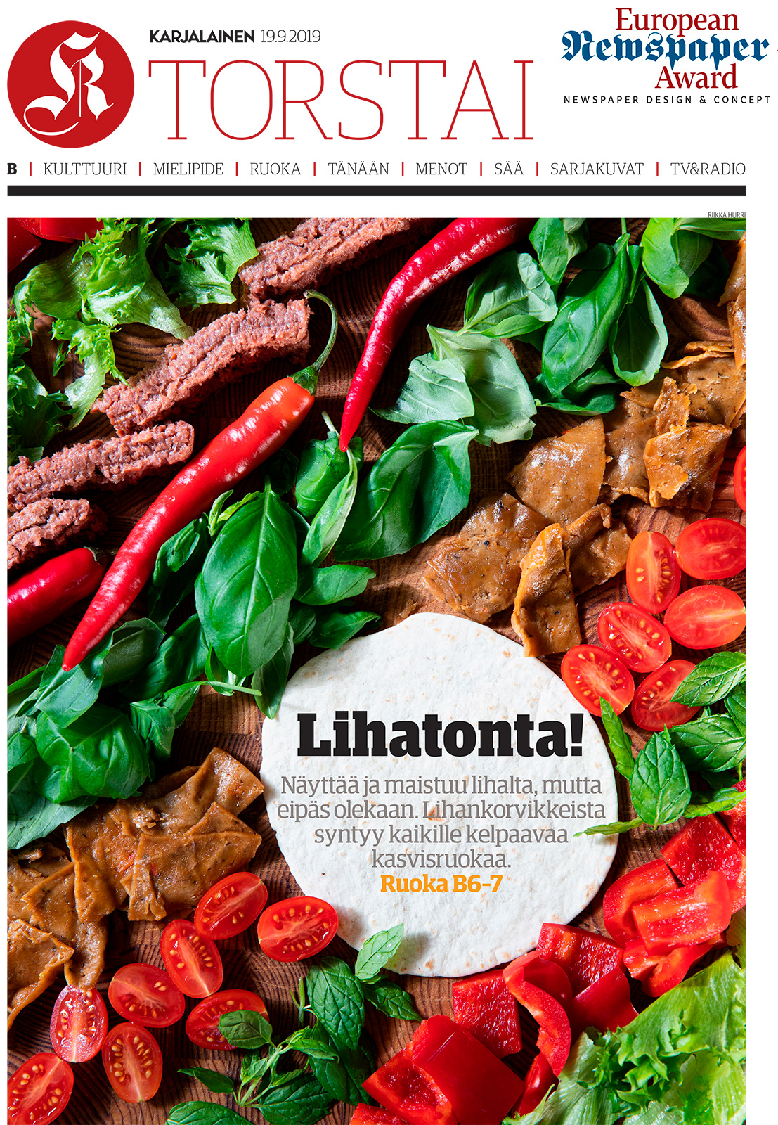 European Newspaper Award -sivudesign-kilpailu. Award of Excellence, Sectional Front Pages - Regional Newspaper (julkaistu: Teemasuomalainen)