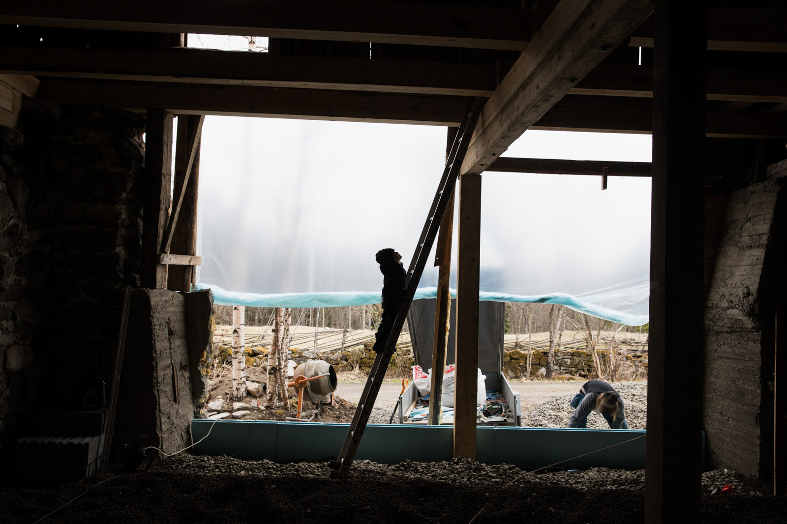 Työt on tauolla koronan vuoksi, mutta remontointi jatkuu.