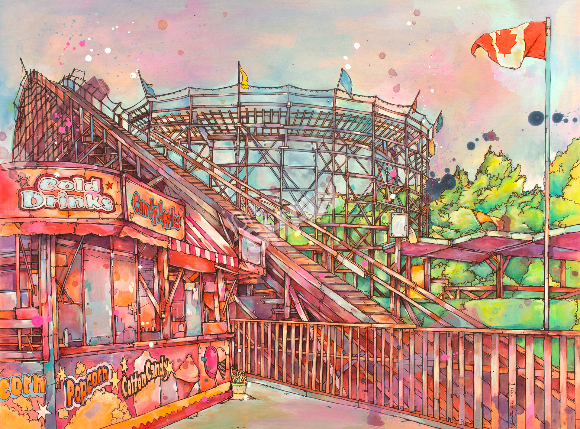 "Playland", 30" x 40"