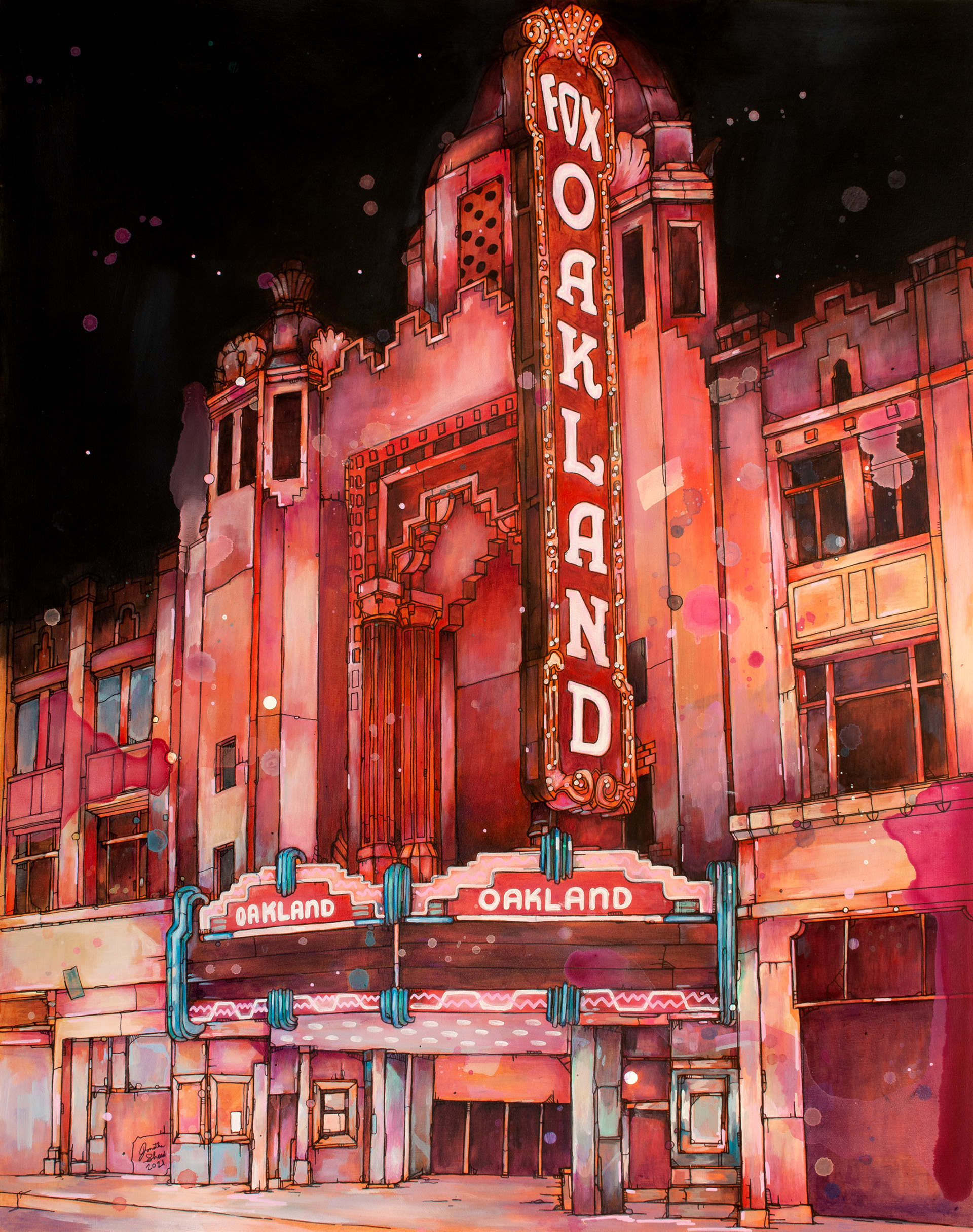 "Fox Theatre", 24" x 30"