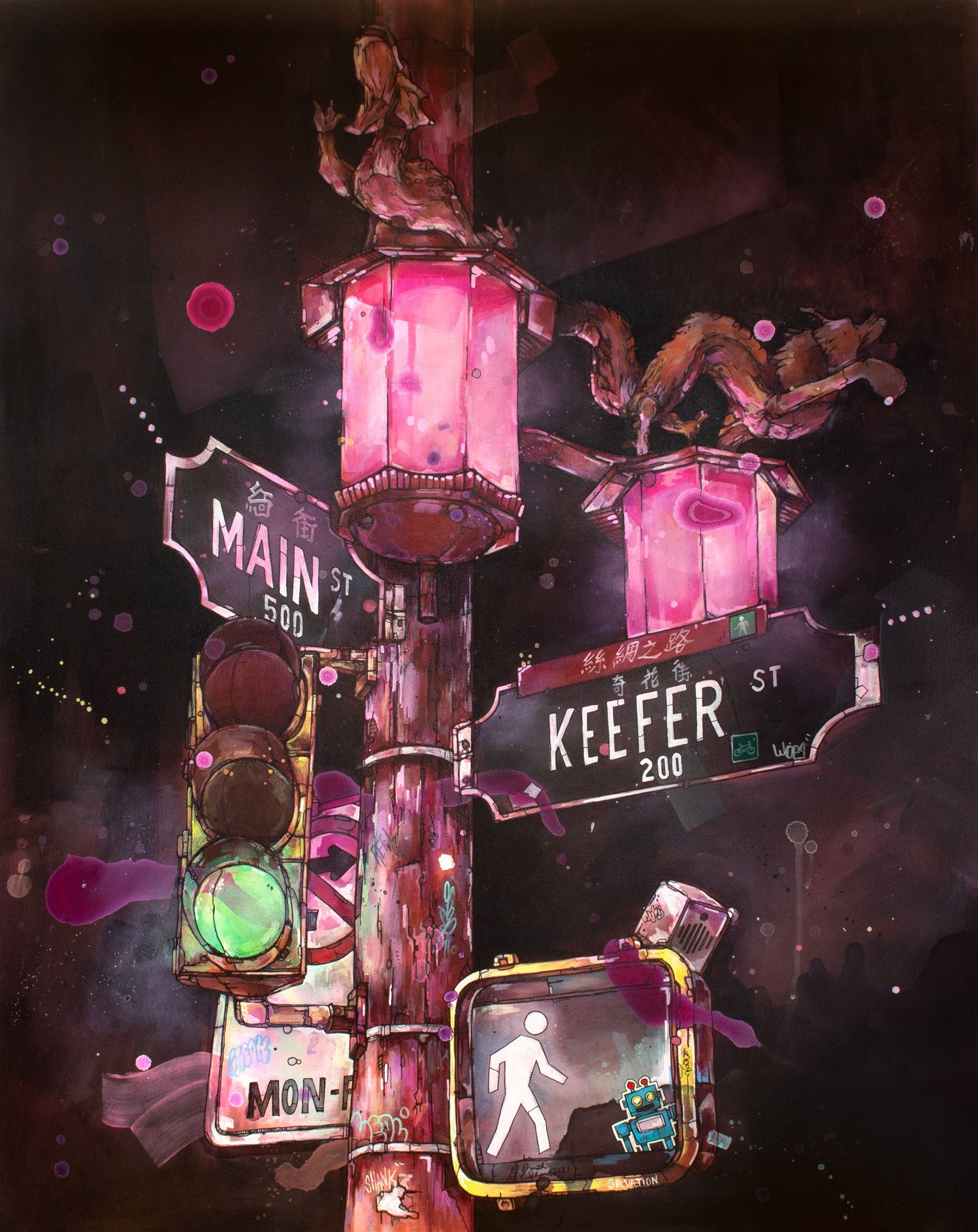 "Main and Keefer", 24" x 30"