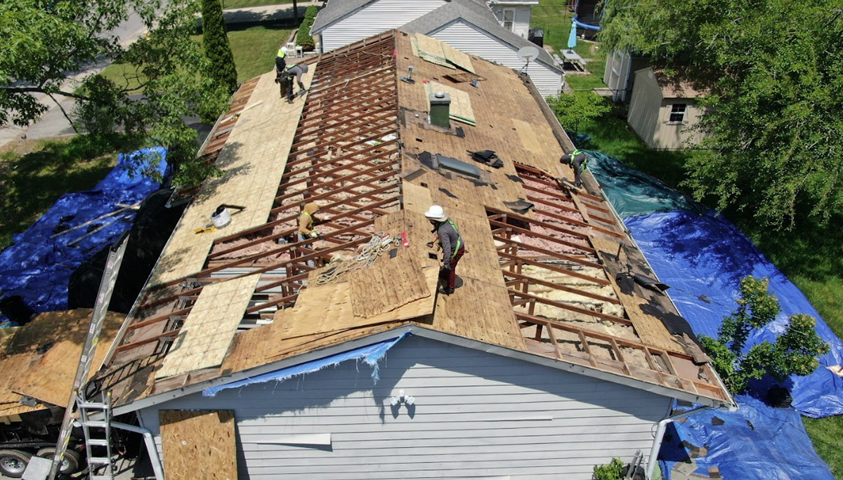 Roof Replacement Underway