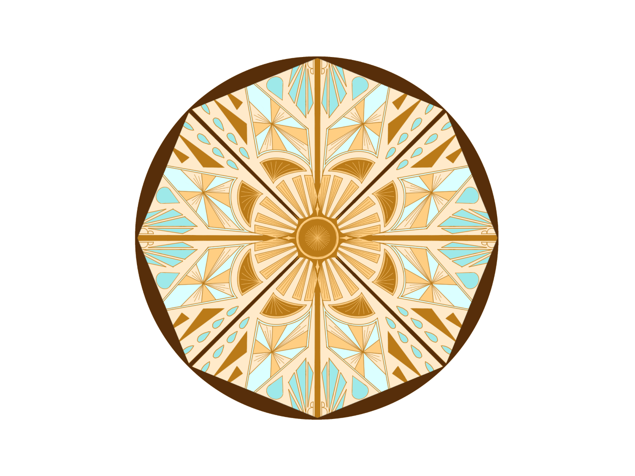 Art Deco-Inspired Stained Glass to resemble the sun