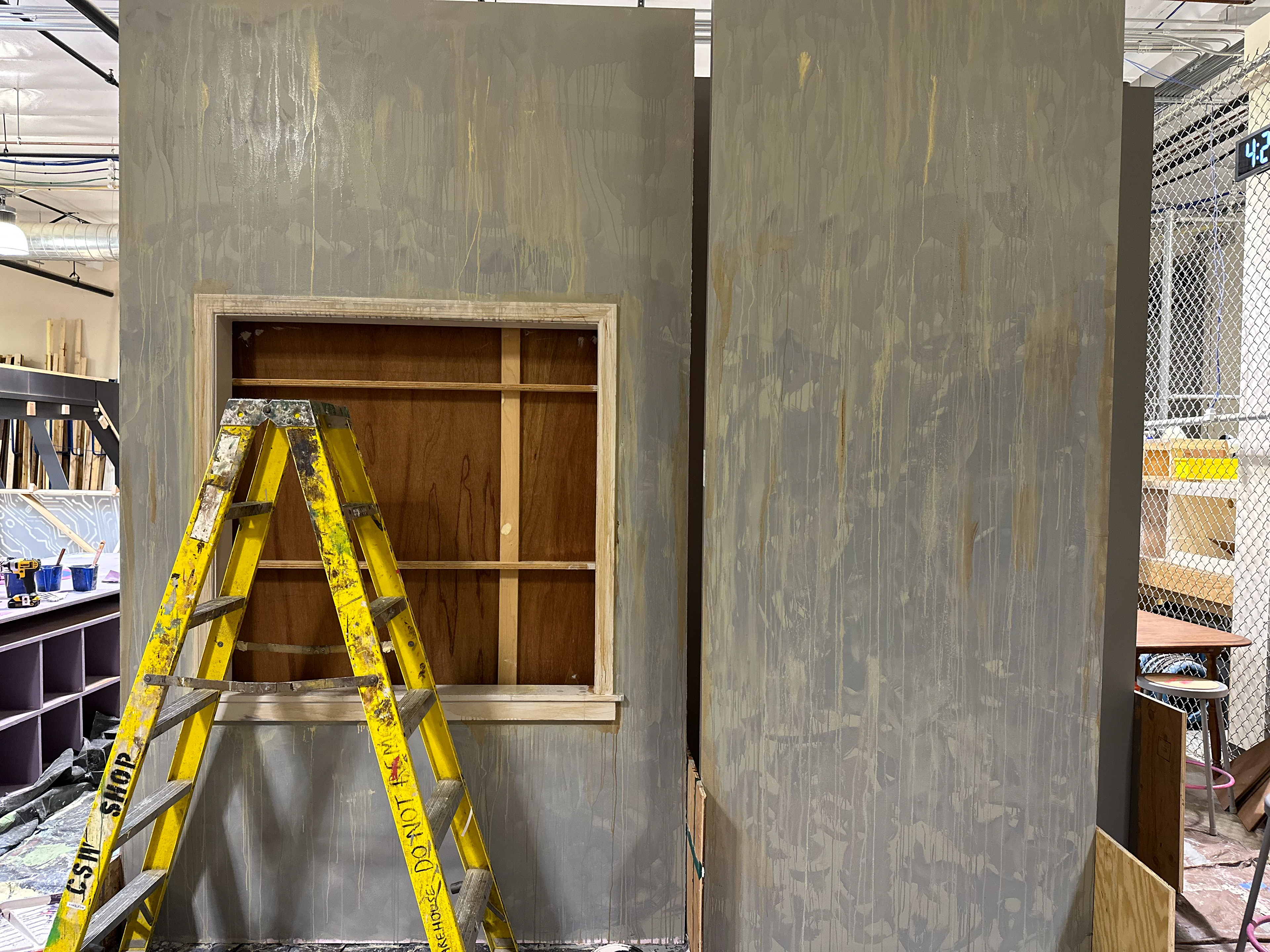 Process: Painting and aging walls