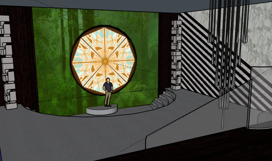 3D Model with updated stained glass