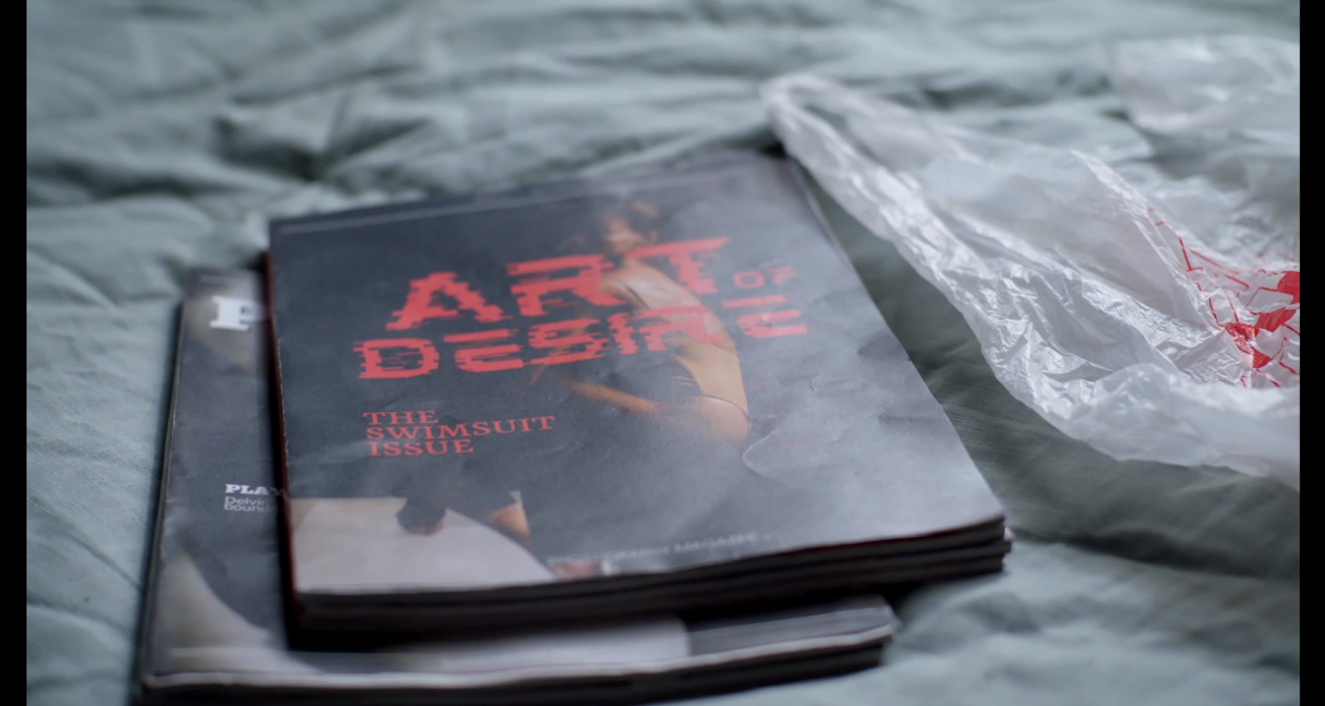 Custom Gentleman's Magazine "Art of Desire" to represent the antagonist's objectifying mindse