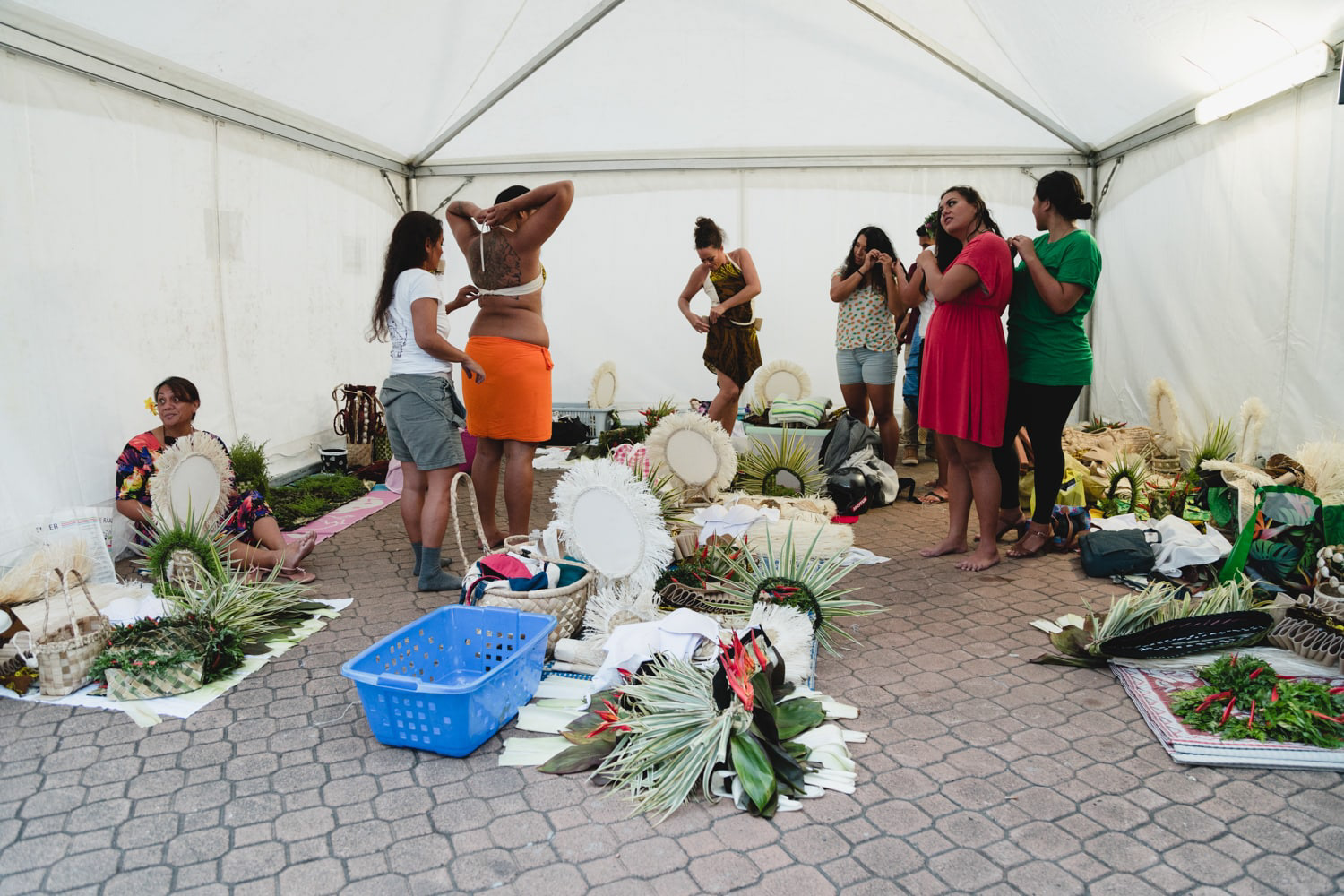 Heiva i Tahiti 2019 - Backstage of the O Punaauia group