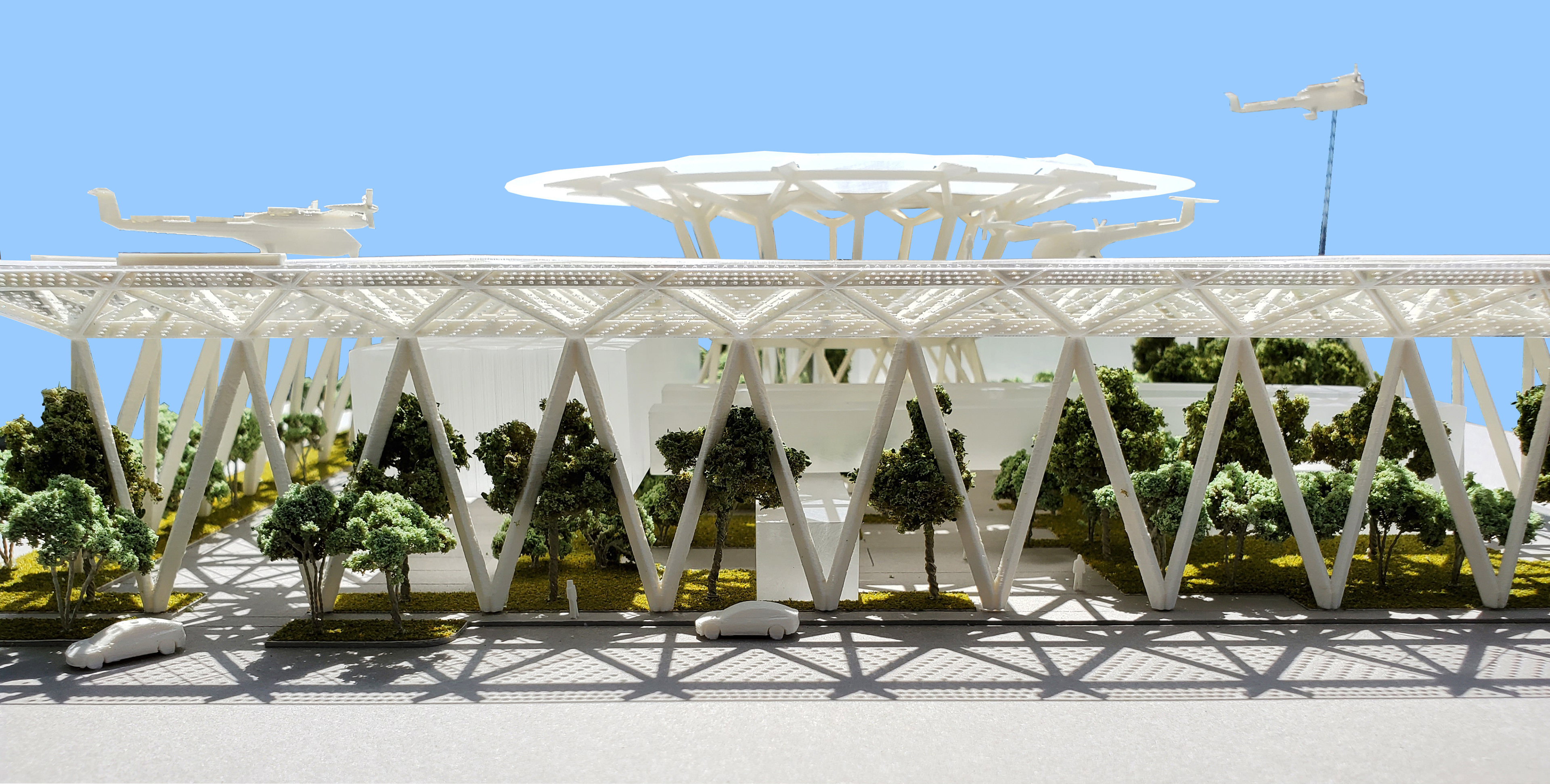 3D physical model at render perspective