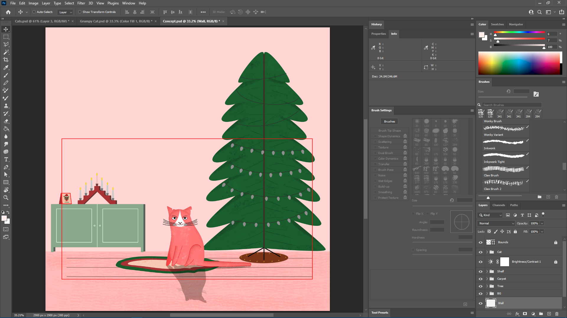 Colouring and textures (Adobe Photoshop)