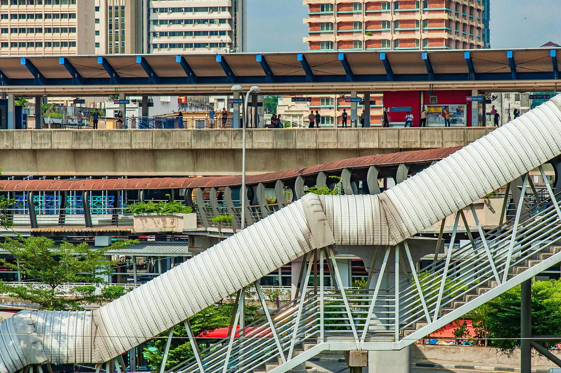 KL - Kuala Lumpur - has a fantastic transport system. A rapidly developing Asian city. The monorail and metro/train system around KL is great.