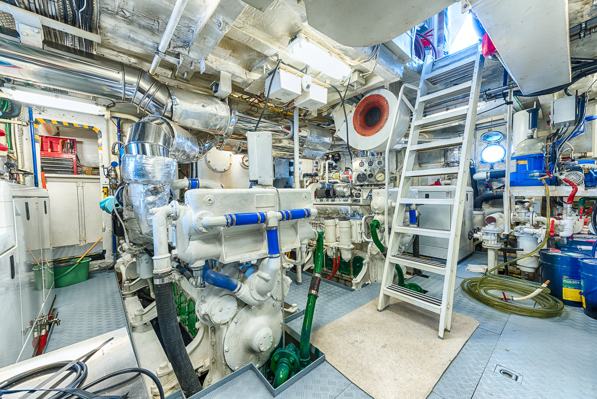 Maritime Photography - Private Yacht - Engine Room
