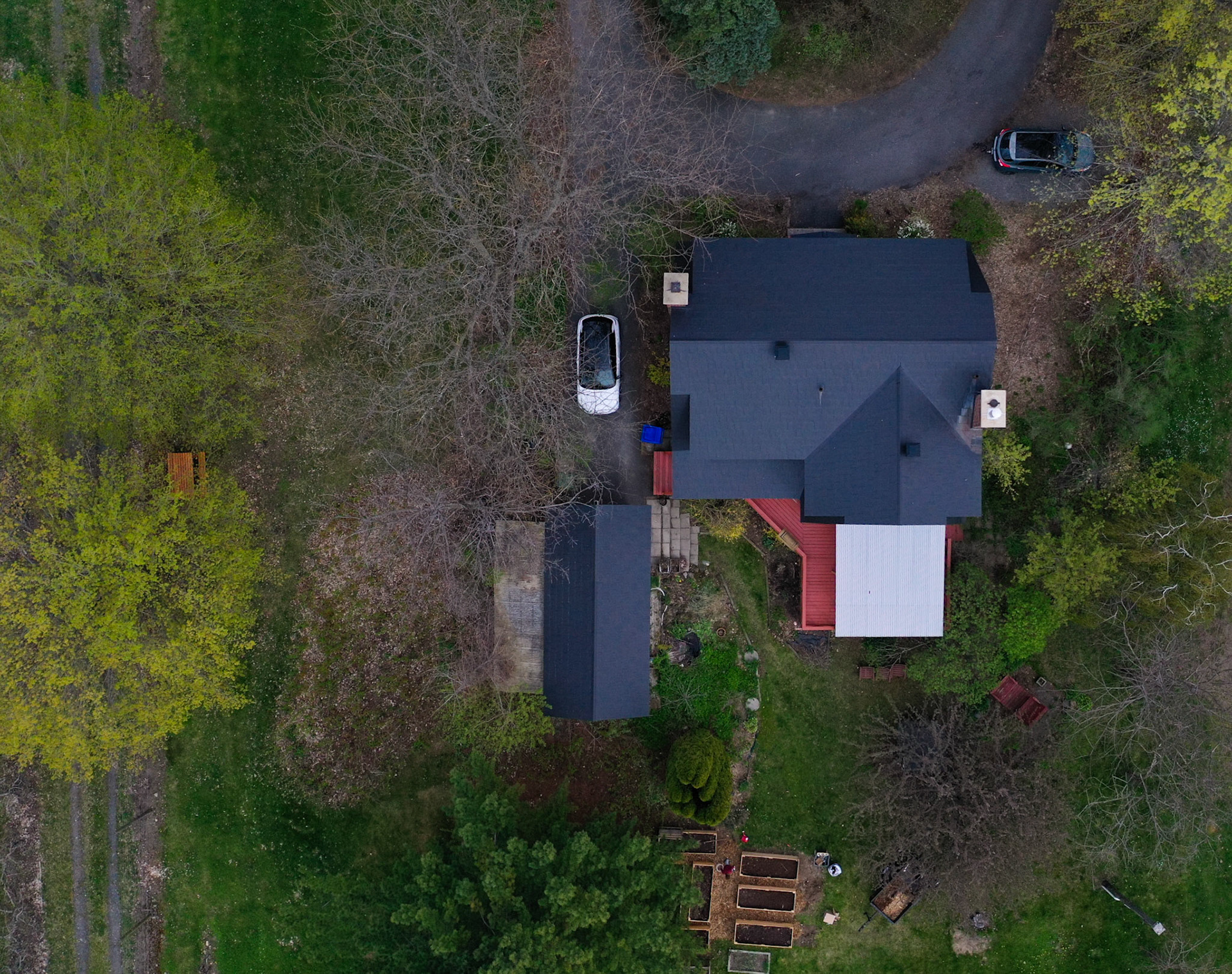 Vue aérienne dessus