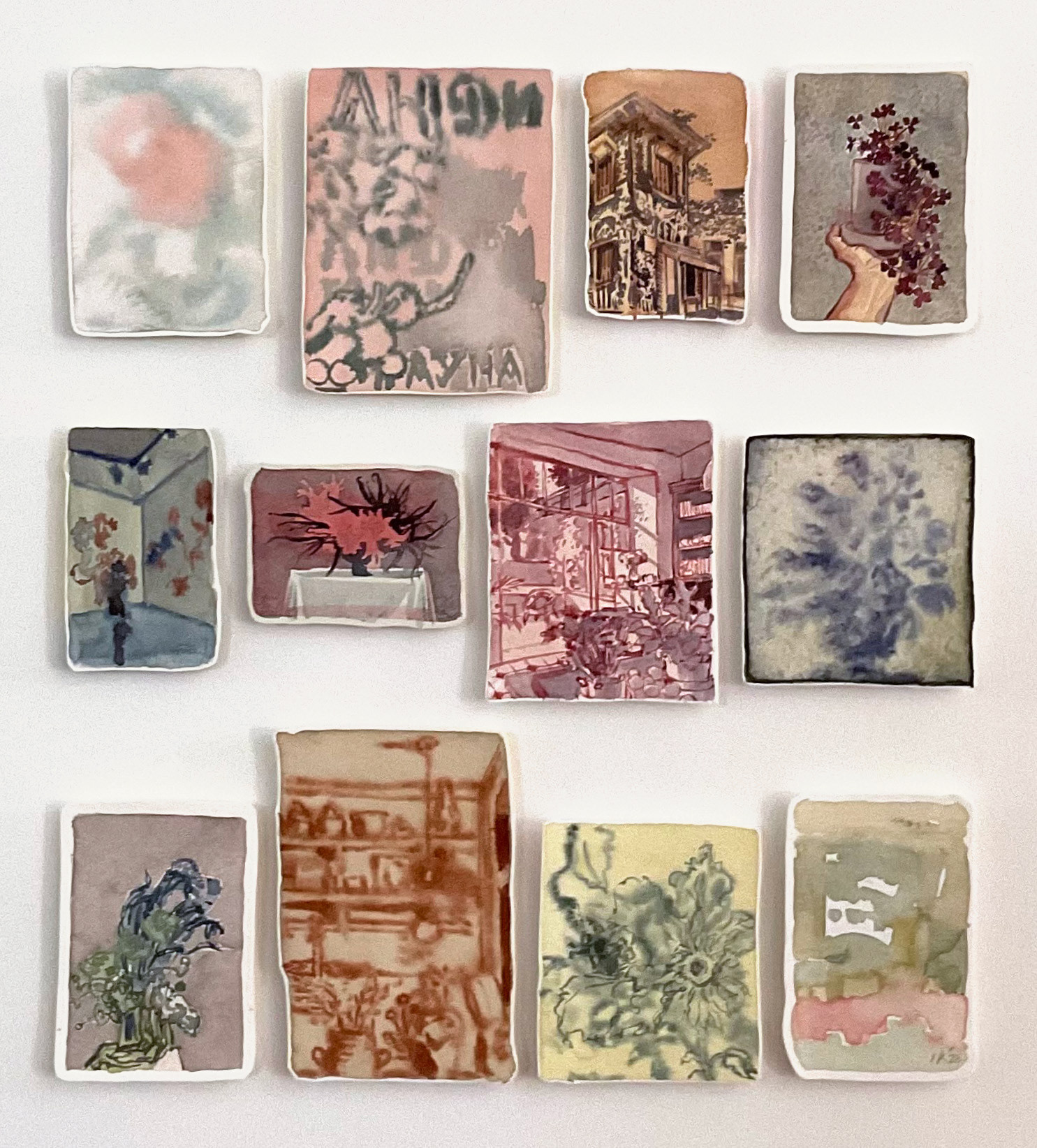 Tiles (with oxalis), Isabella Kuijers, 2023, 55cm x 51cm
