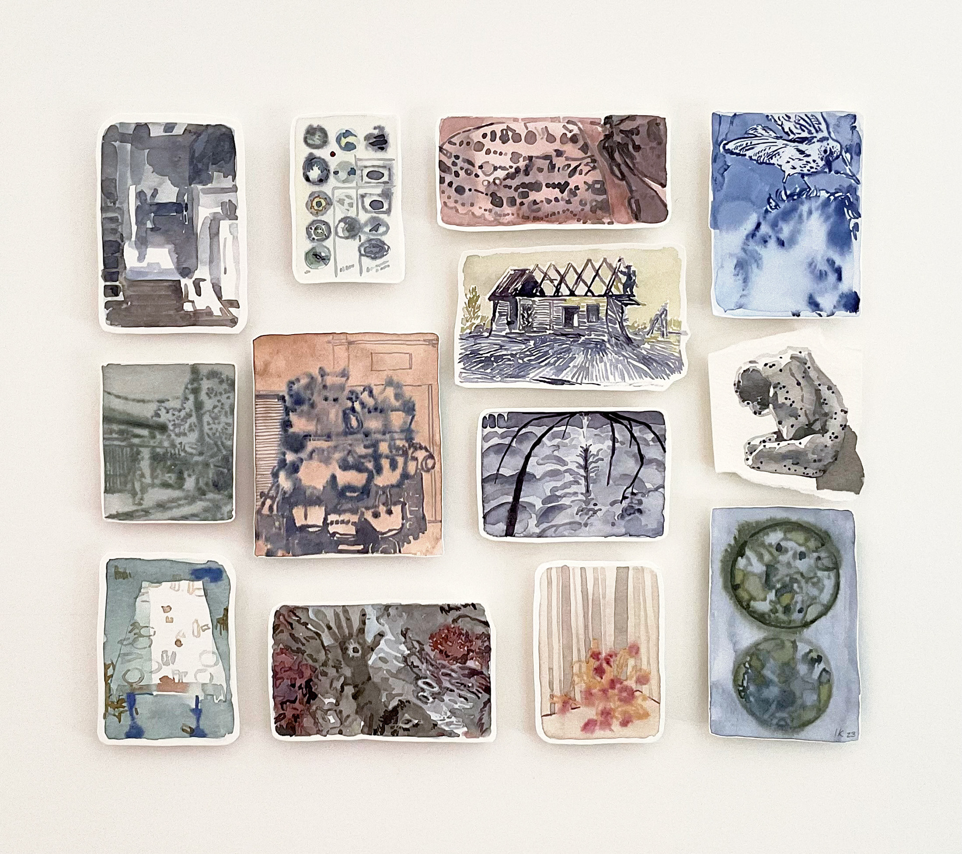 Tiles (with barn), Isabella Kuijers, 2023, 50cm x 56cm