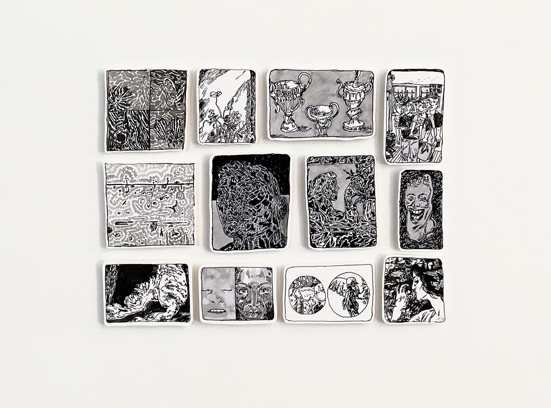 Tiles (with trophies), Isabella Kuijers, 2023, 48cm x 55cm