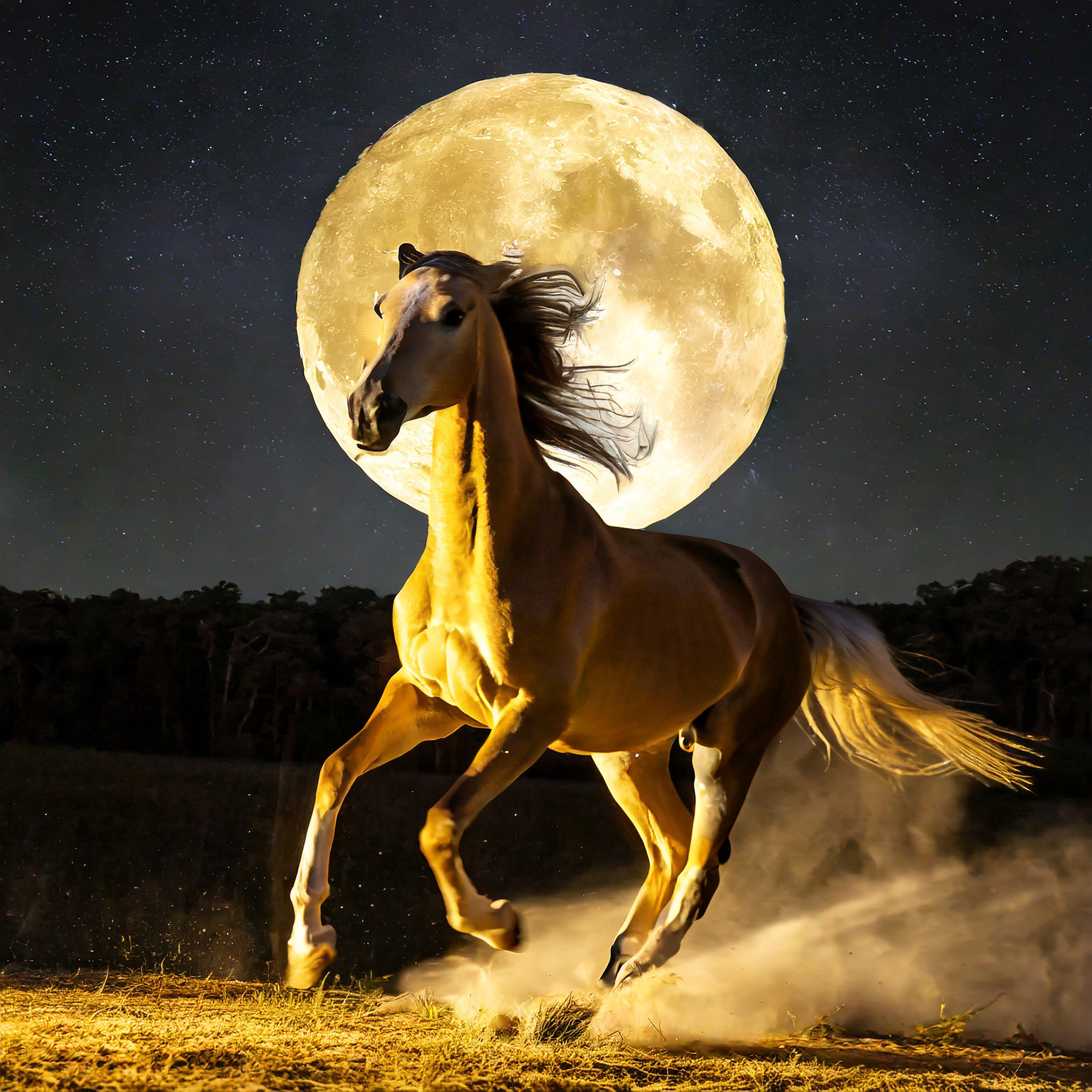 Midnight horse