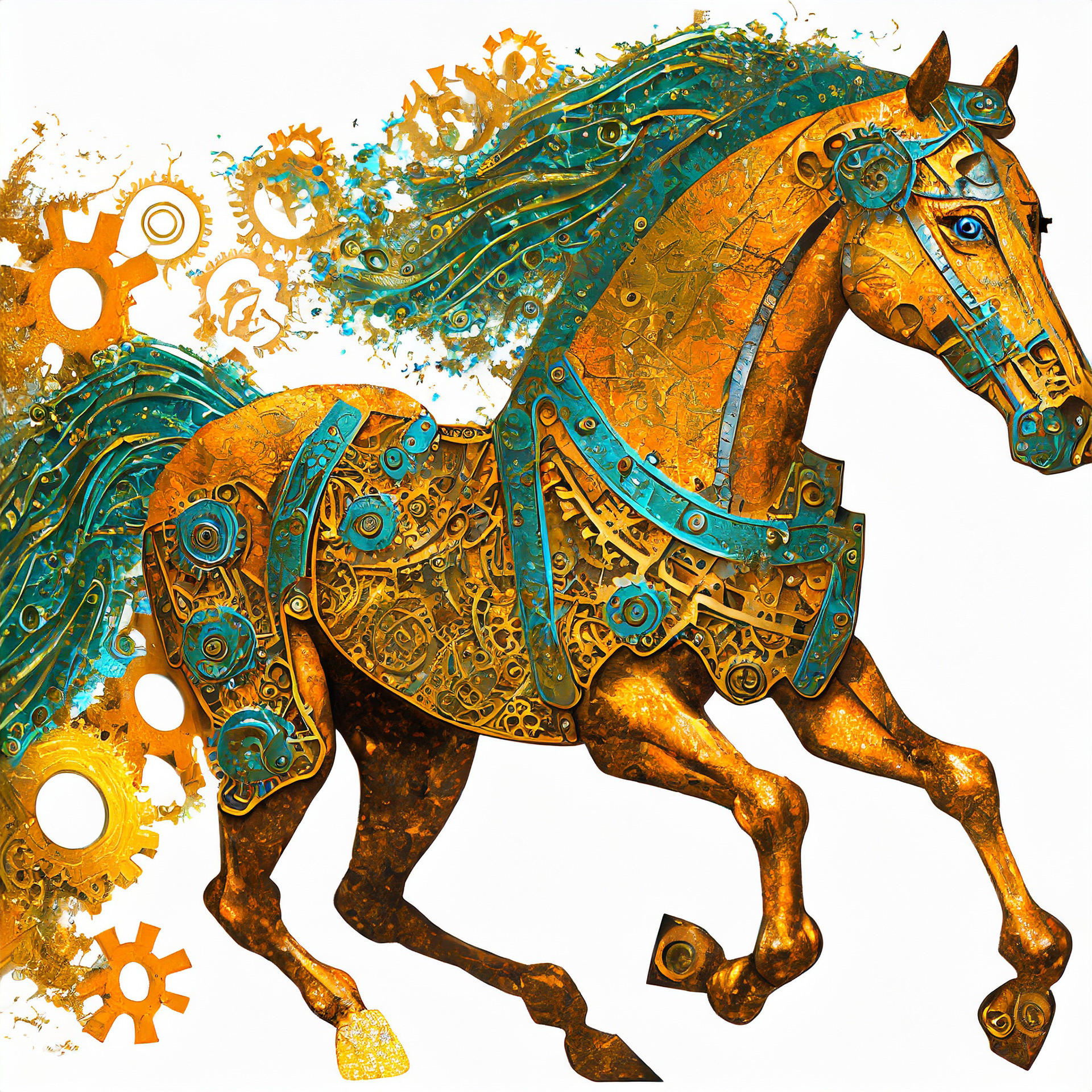 Metallic horse collection 1