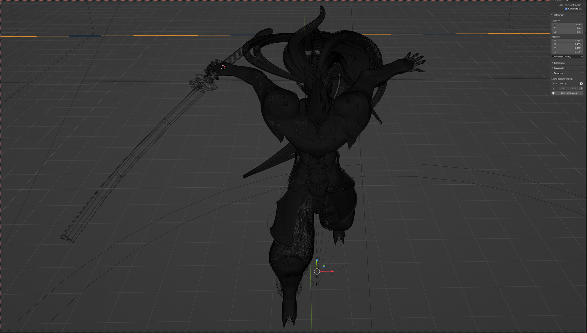 Posed Model - Wireframe