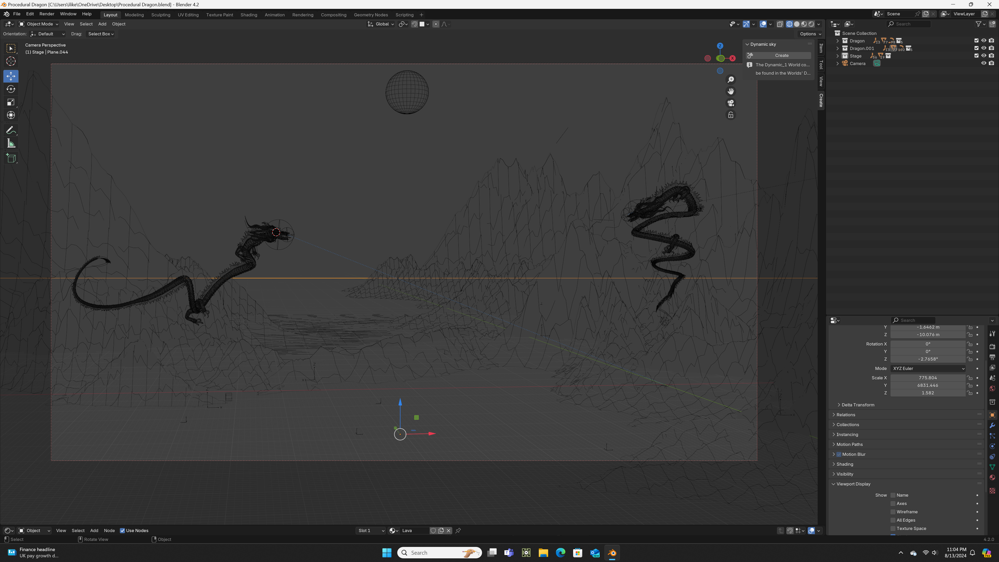 Version 1 Render - Wireframe