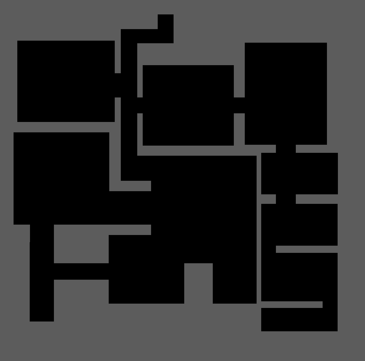 Museum top-down layout