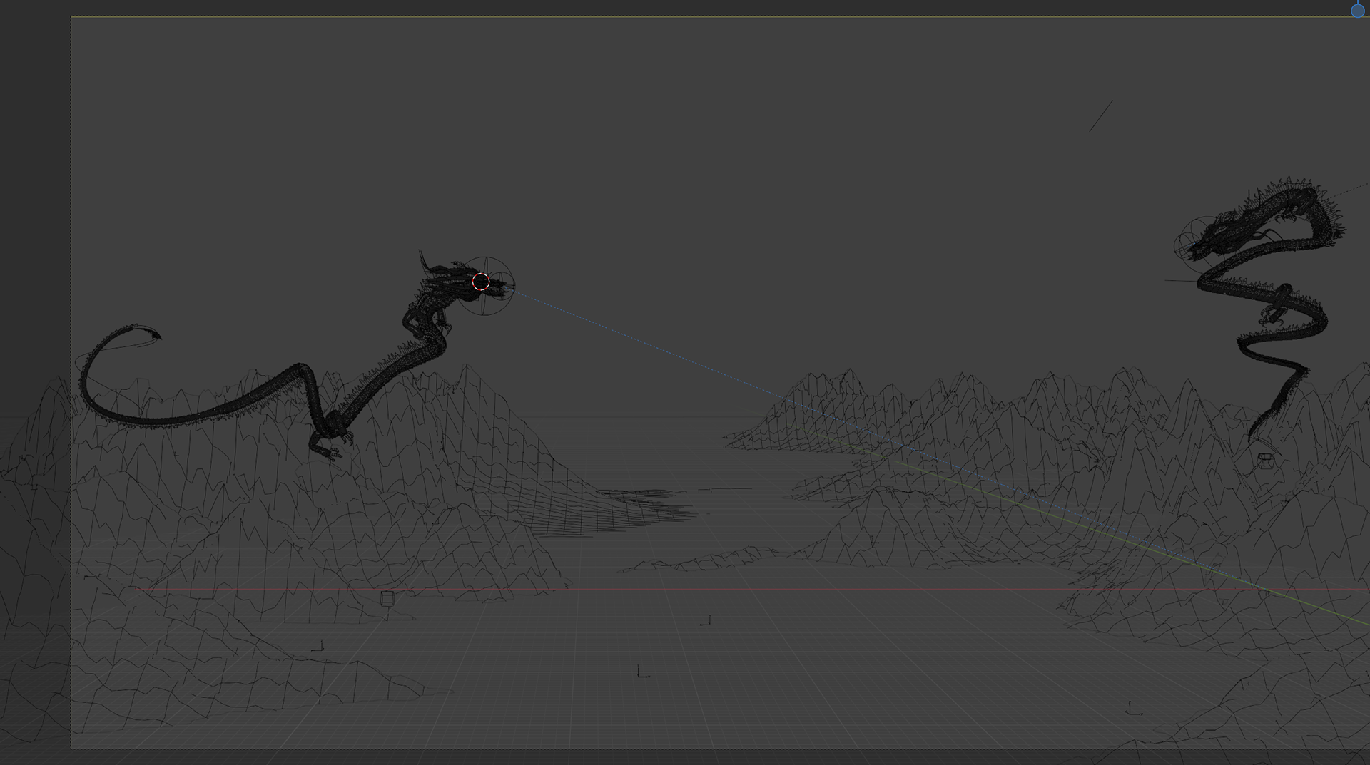 Initial Mountain Range - Wireframe