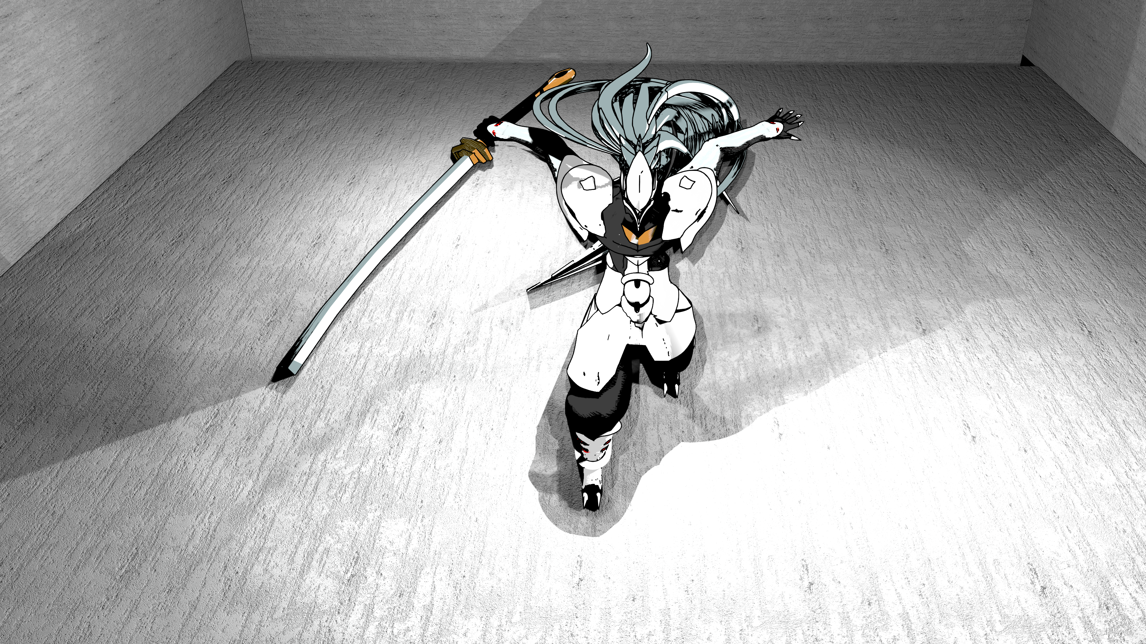 Hakumen - Final Render with Grease Pencil