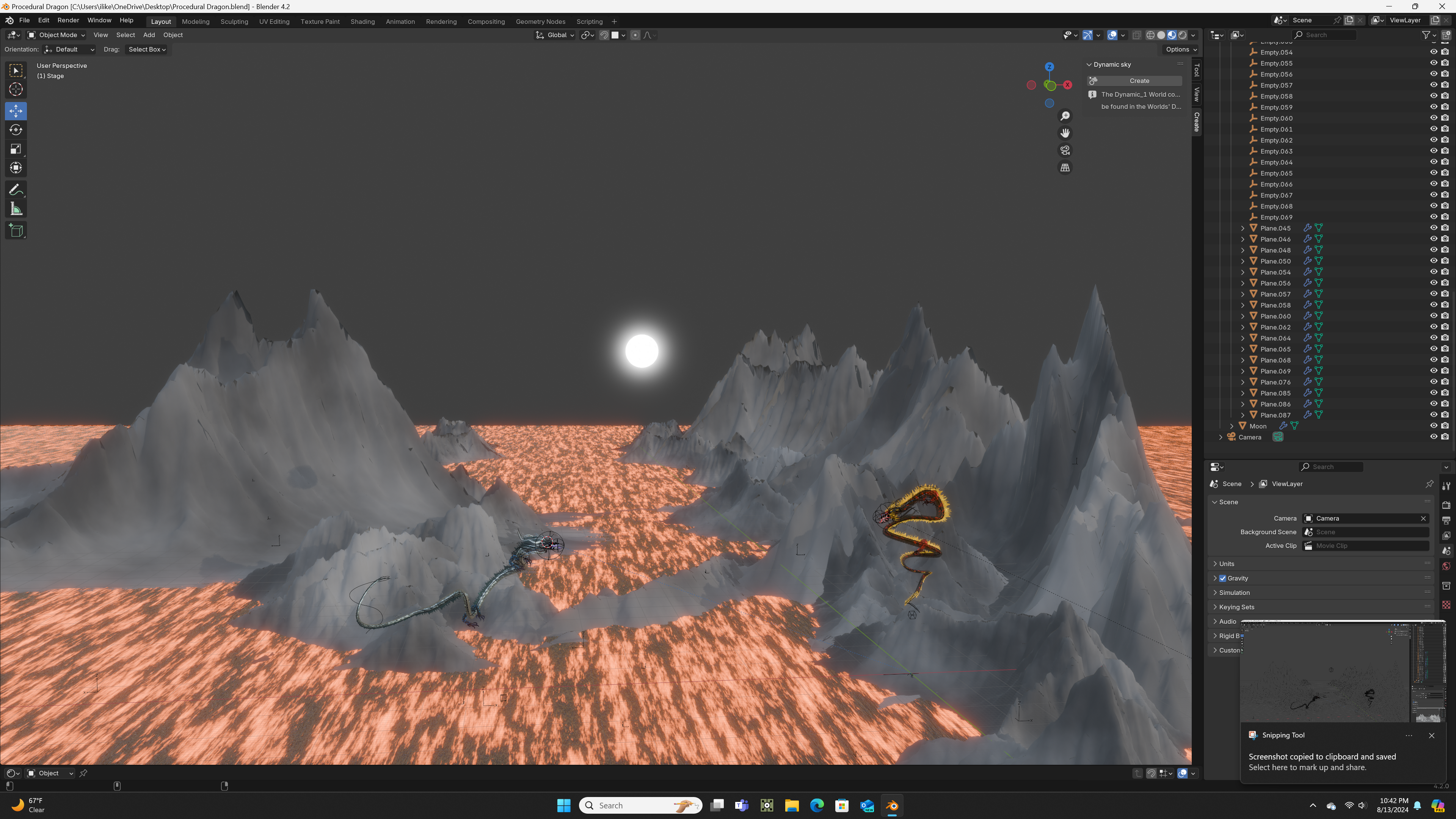 Full Mountain Range - Material Preview