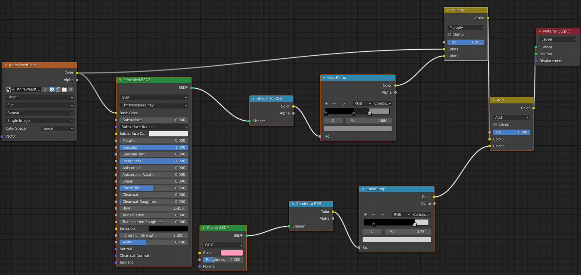 Knife Weed Shader