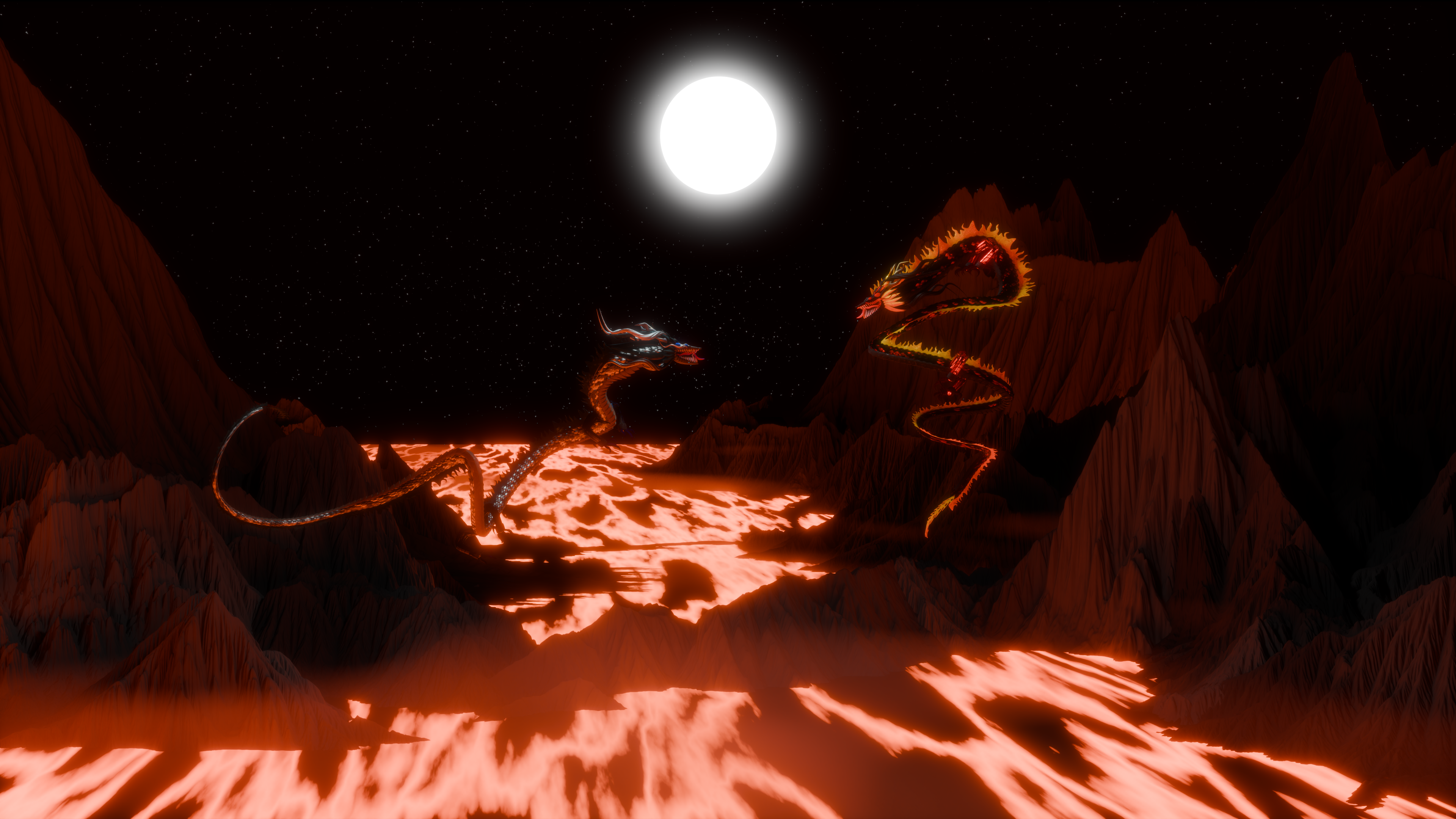 Twin Dragons Final Render