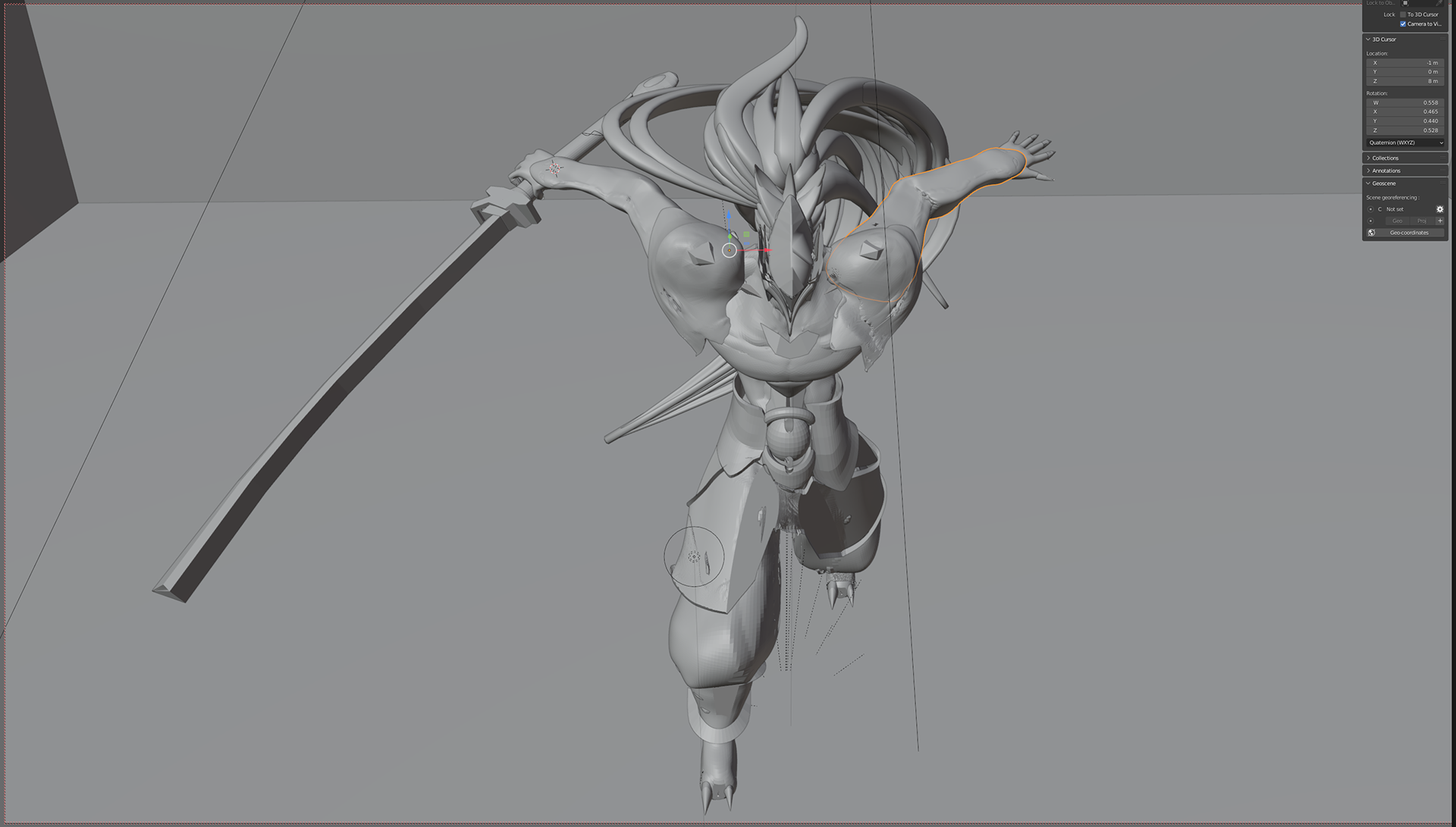 Posed Model - Flat Shading
