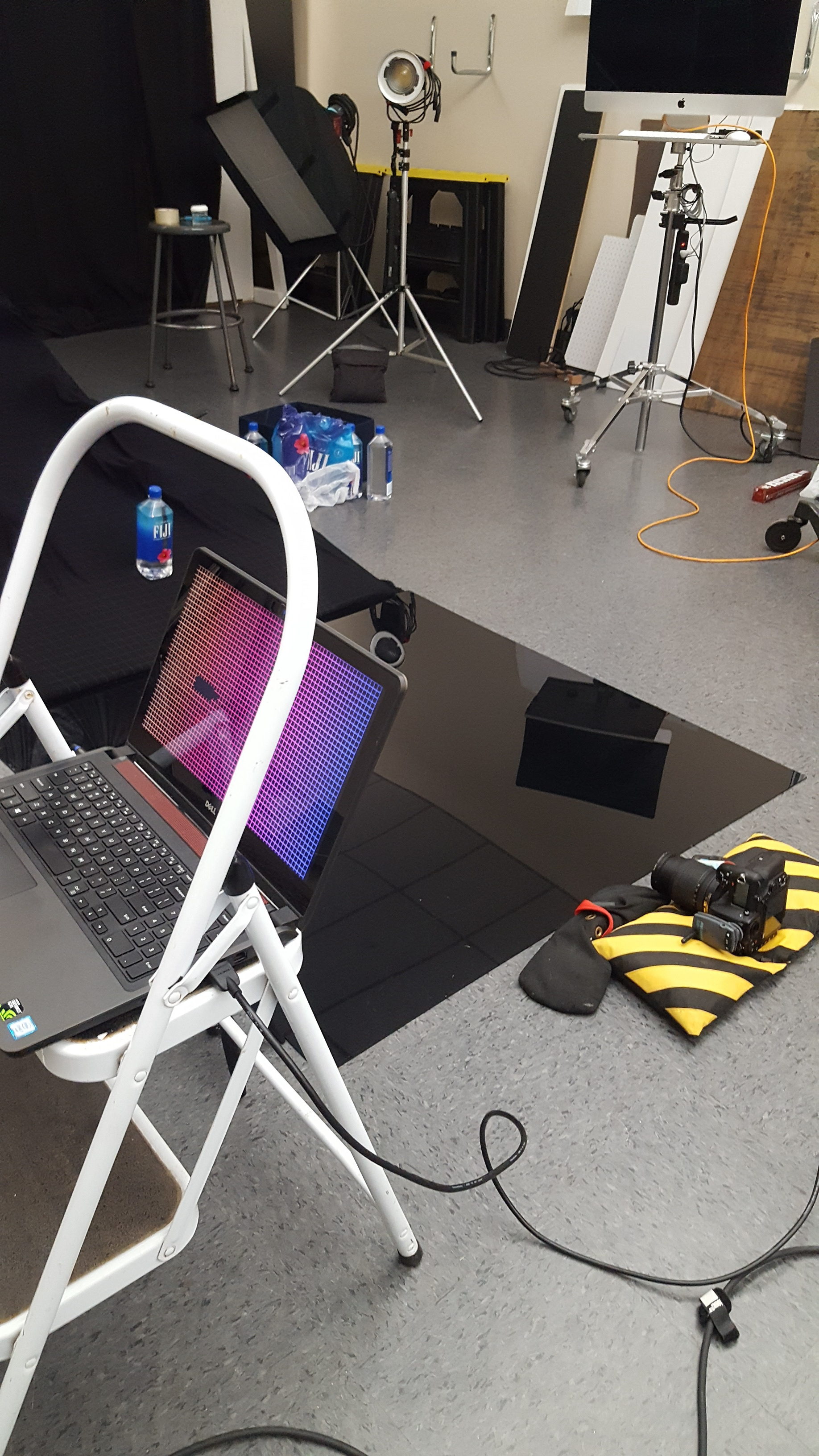 Projection mapping to prevent bottle from being hit