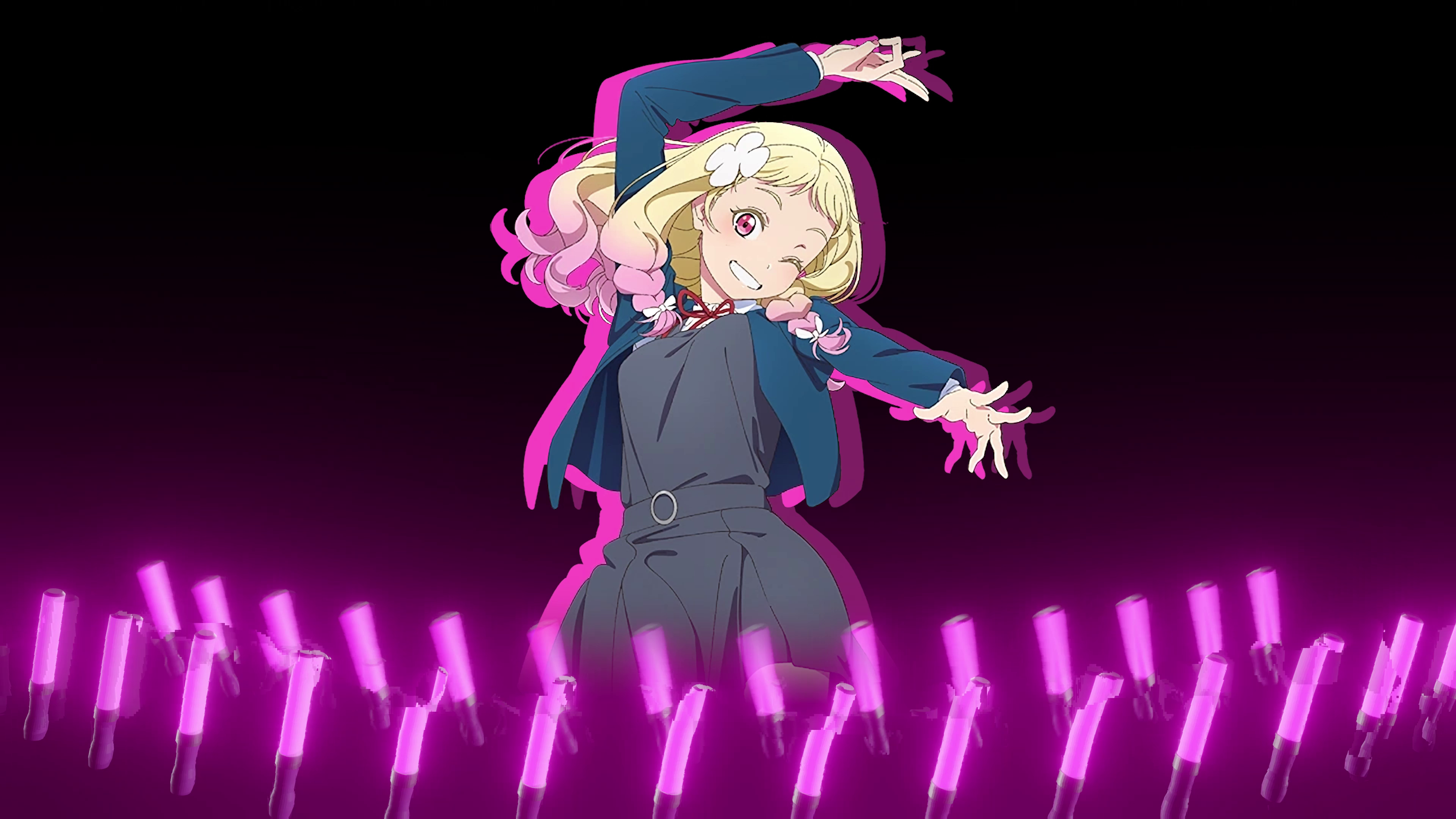 Inviting audience interaction - wave your light sticks!
