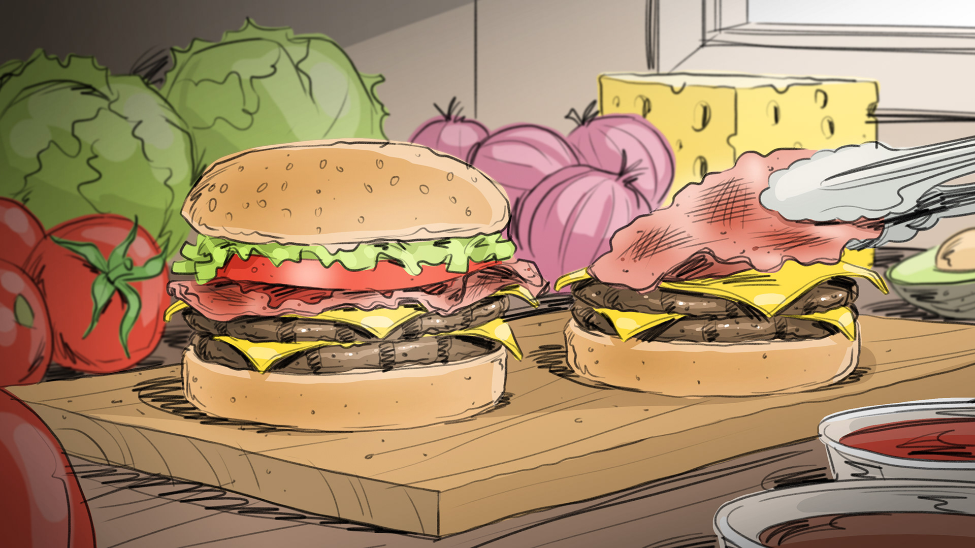 baz baker storyboards - food storyboards