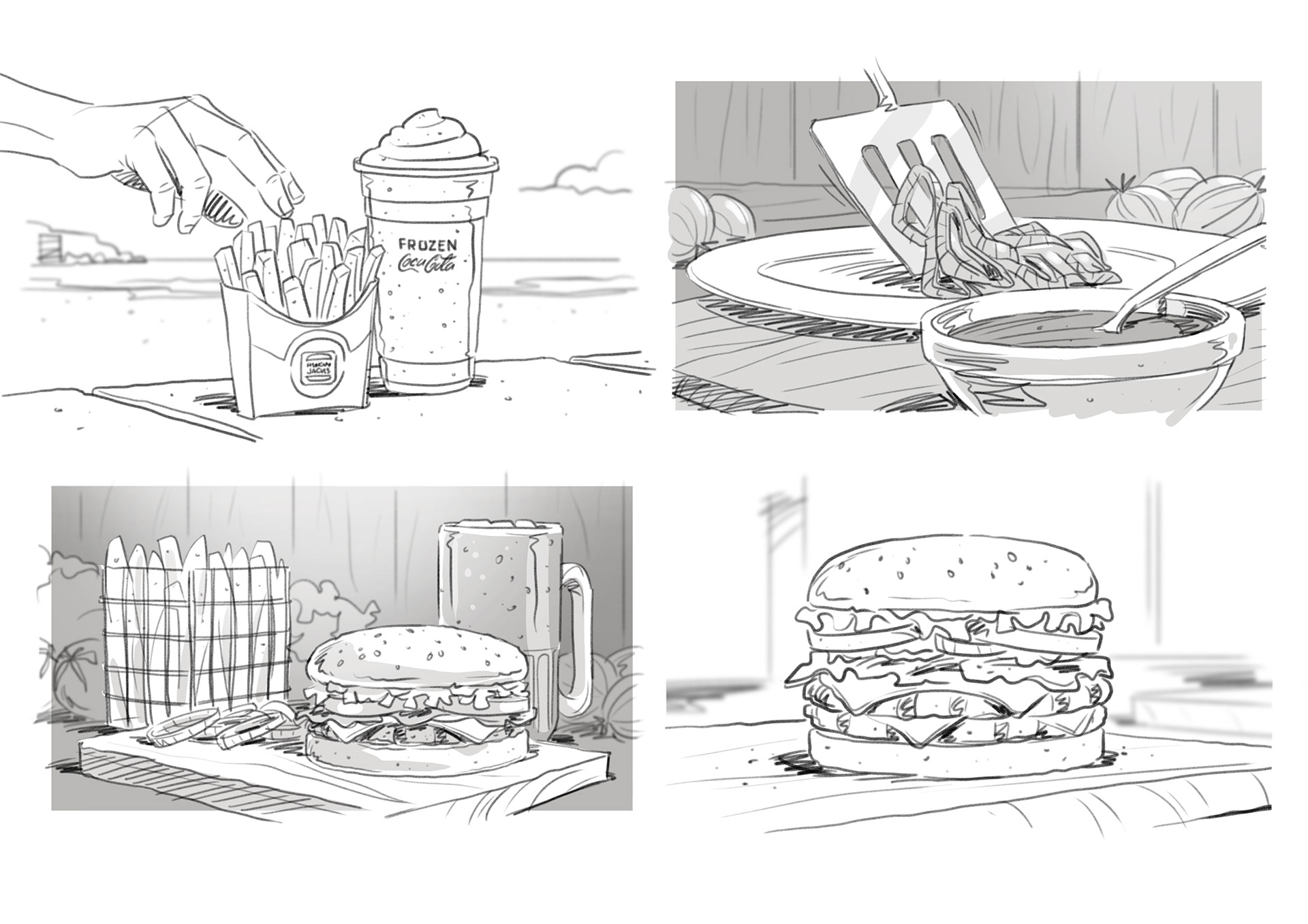 baz baker storyboards - food storyboards