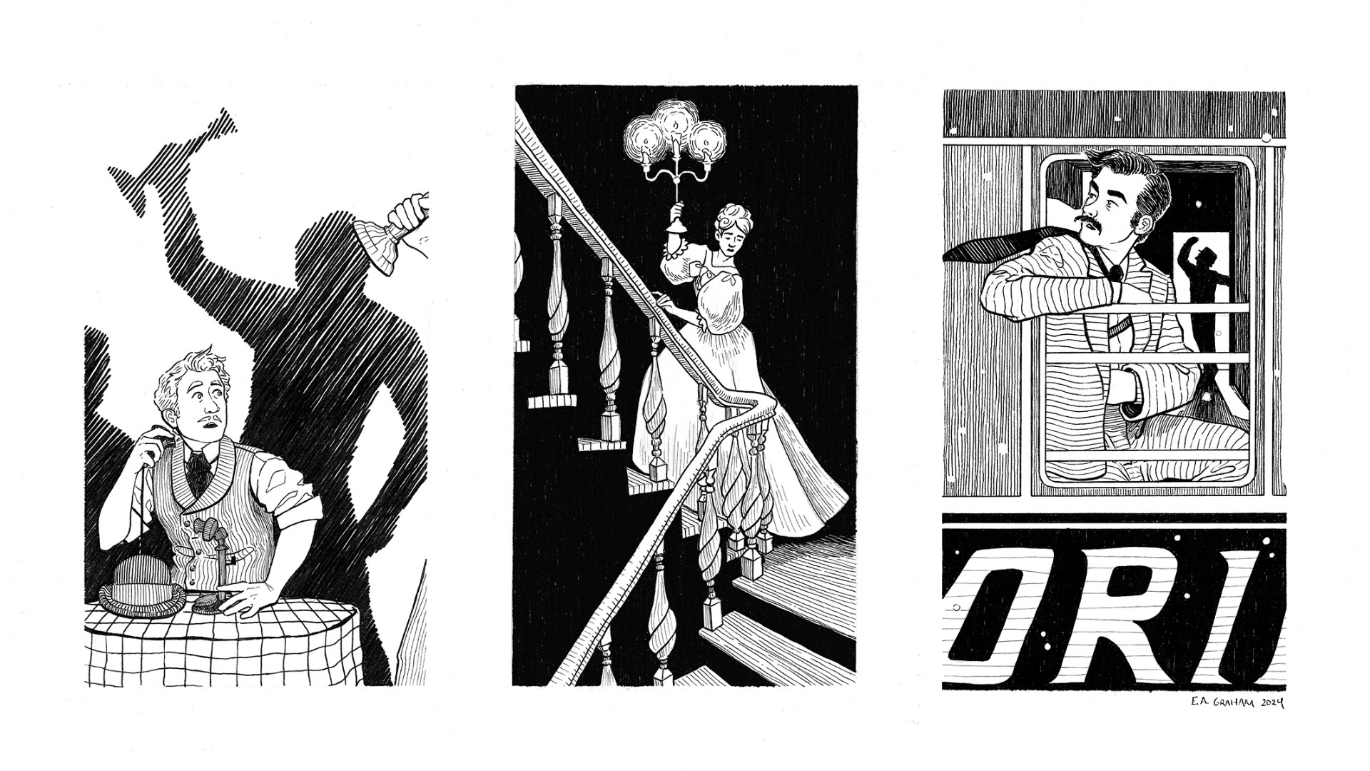 Portfolio Project Illustrations, Ink, 2024