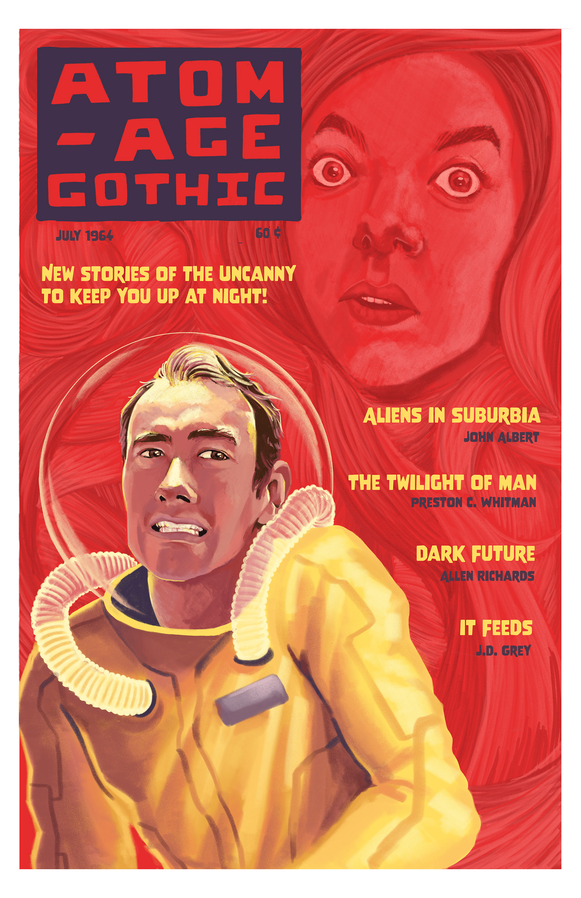 Mock Magazine Cover for Digital Art II, Adobe Fresco, 2023