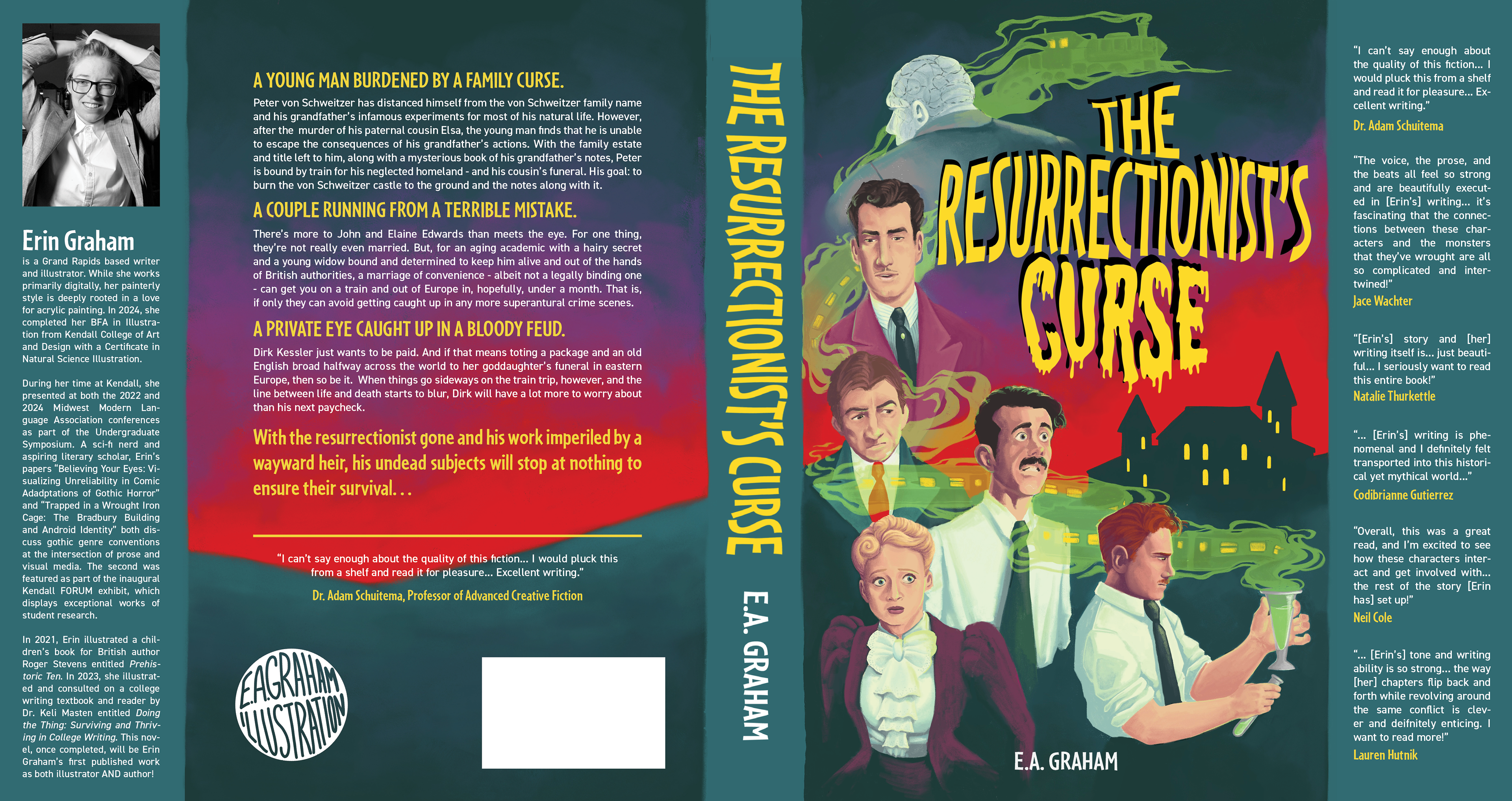 Portfolio Project Mock Wraparound Cover, Adobe Fresco and Adobe InDesign, 2024